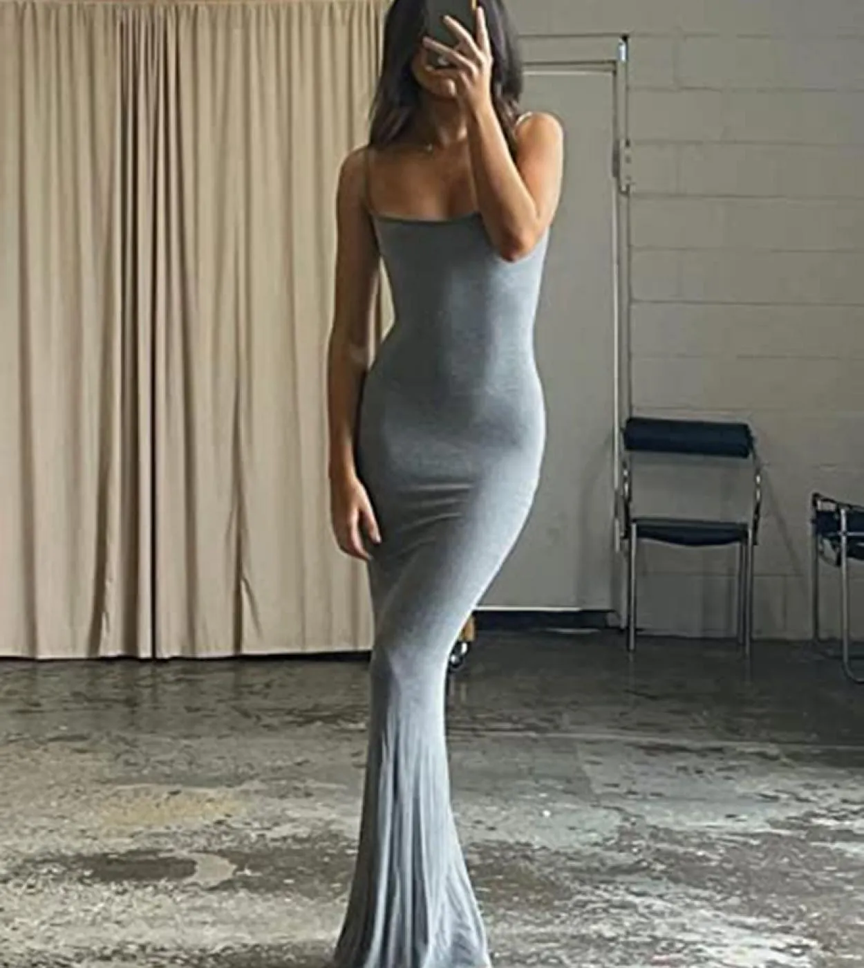 2023 New Fashion Evening Maxi Dress Backless Women Party Club Ladies Bodycon Peach Hip Abiti lunghi eleganti per donna