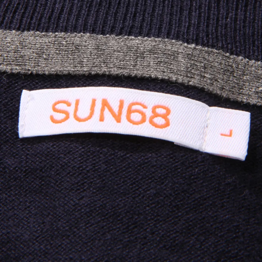 9397AV CARDIGAN UOMO SUN 68 MAN WOOL/COTTON SWEATER BLUE