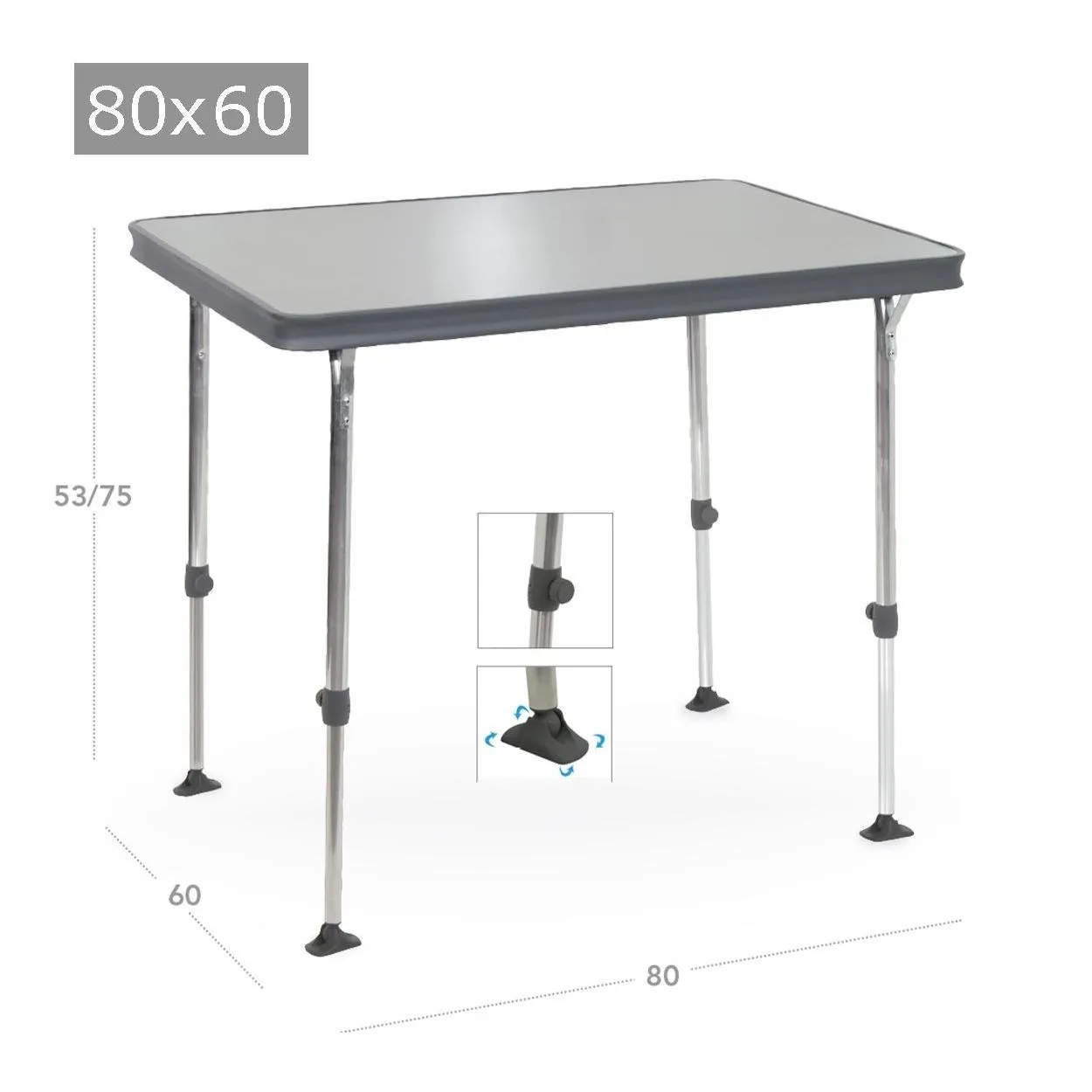AL/245-09 Tavolo 80x60 grigio