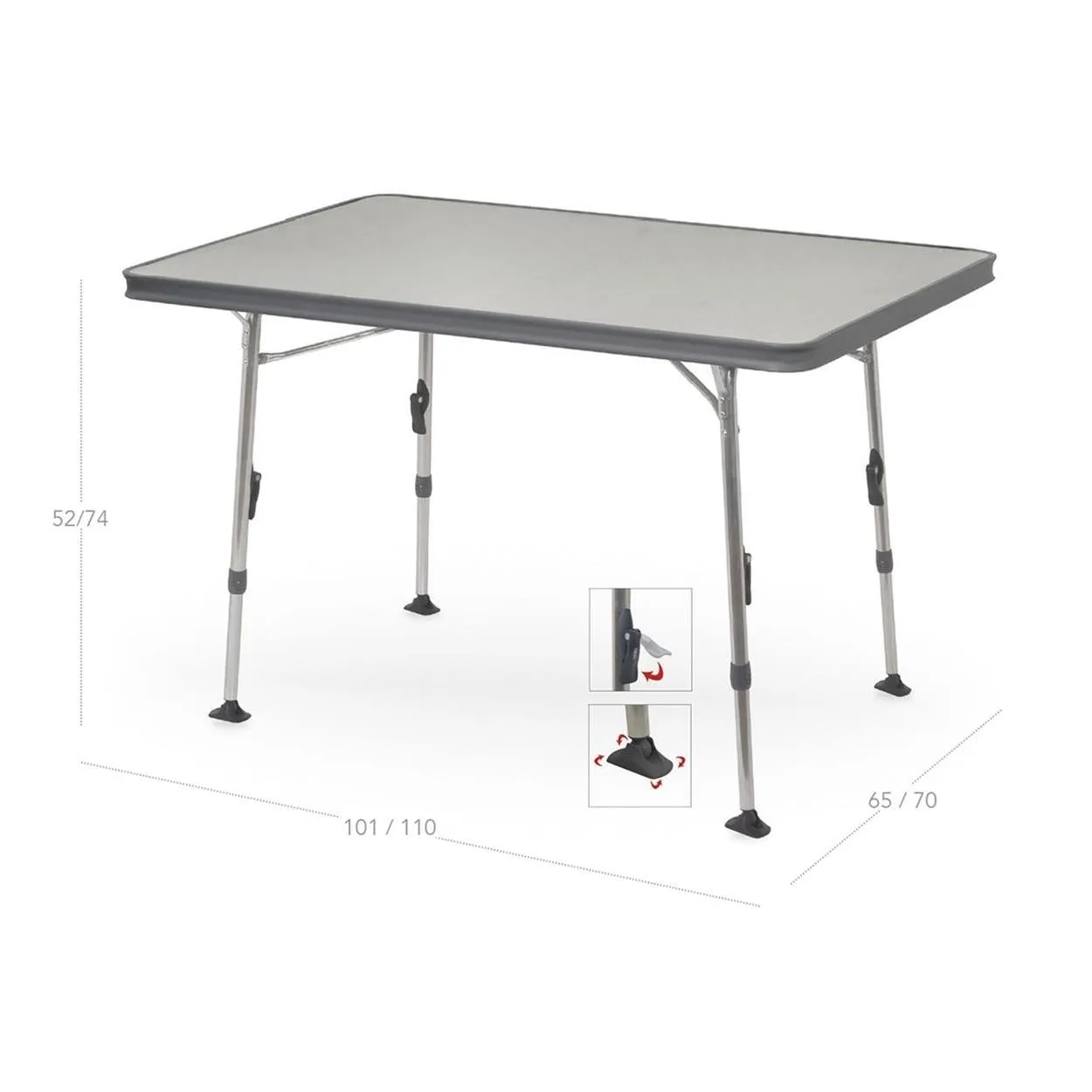 AL/246-09 Tavolo 101x65 grigio