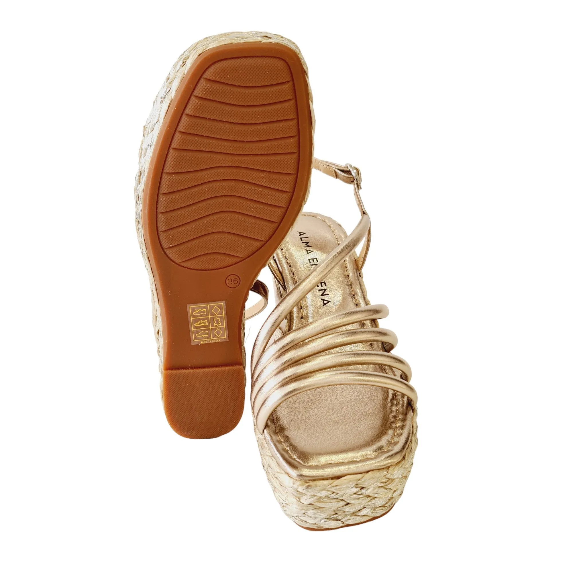 Alma en Pena Sandalo Donna Zeppa Bronzo rif.106