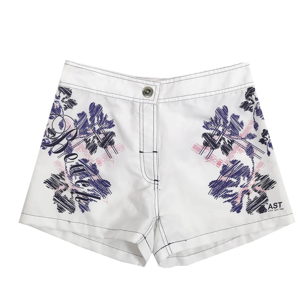 Ast pantaloncini donna colore bianco con stampe