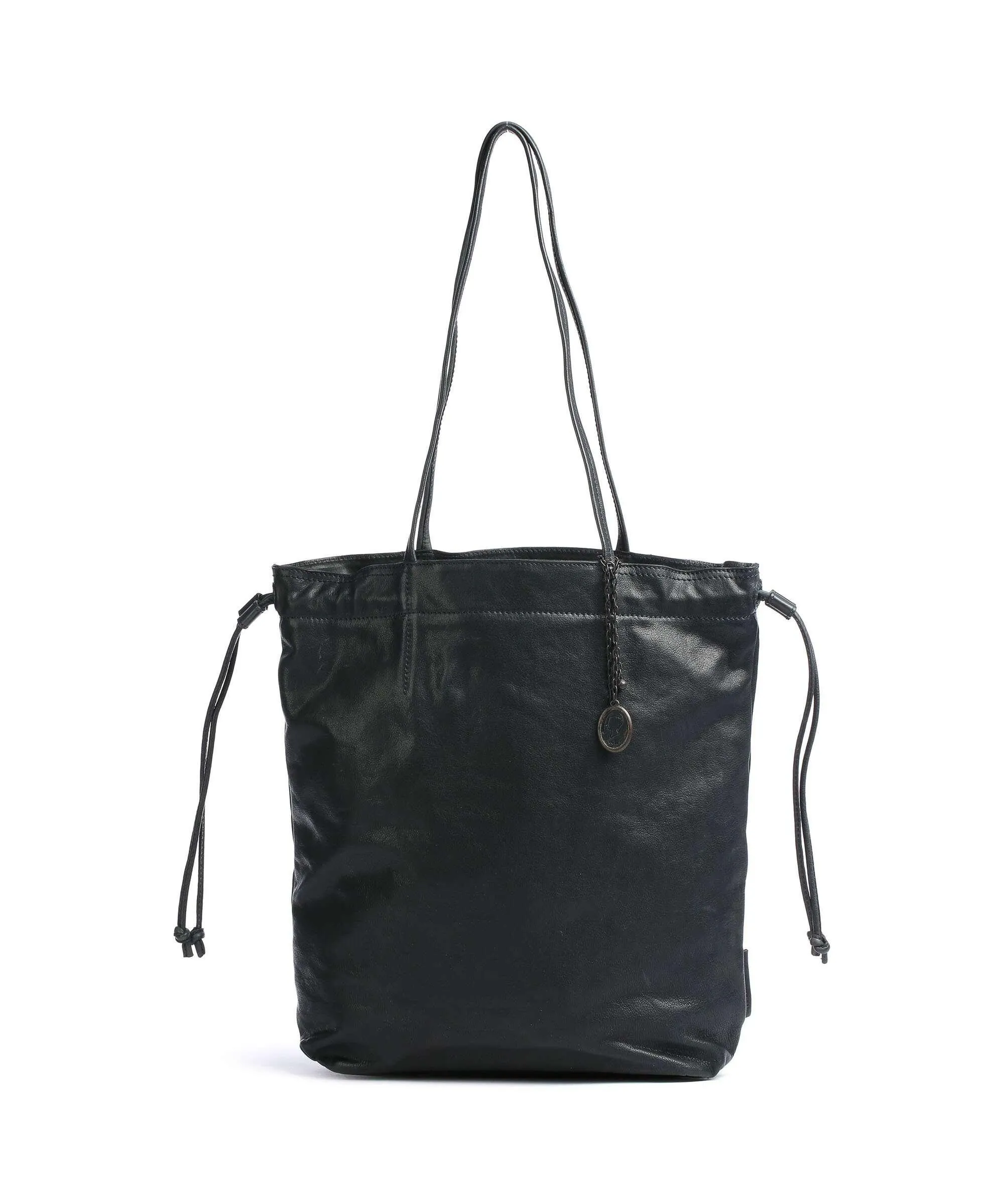  Aunts & Uncles Coffee Klatsch Madison Borsa a secchiello pelle di vacchetta grana verde scuro  