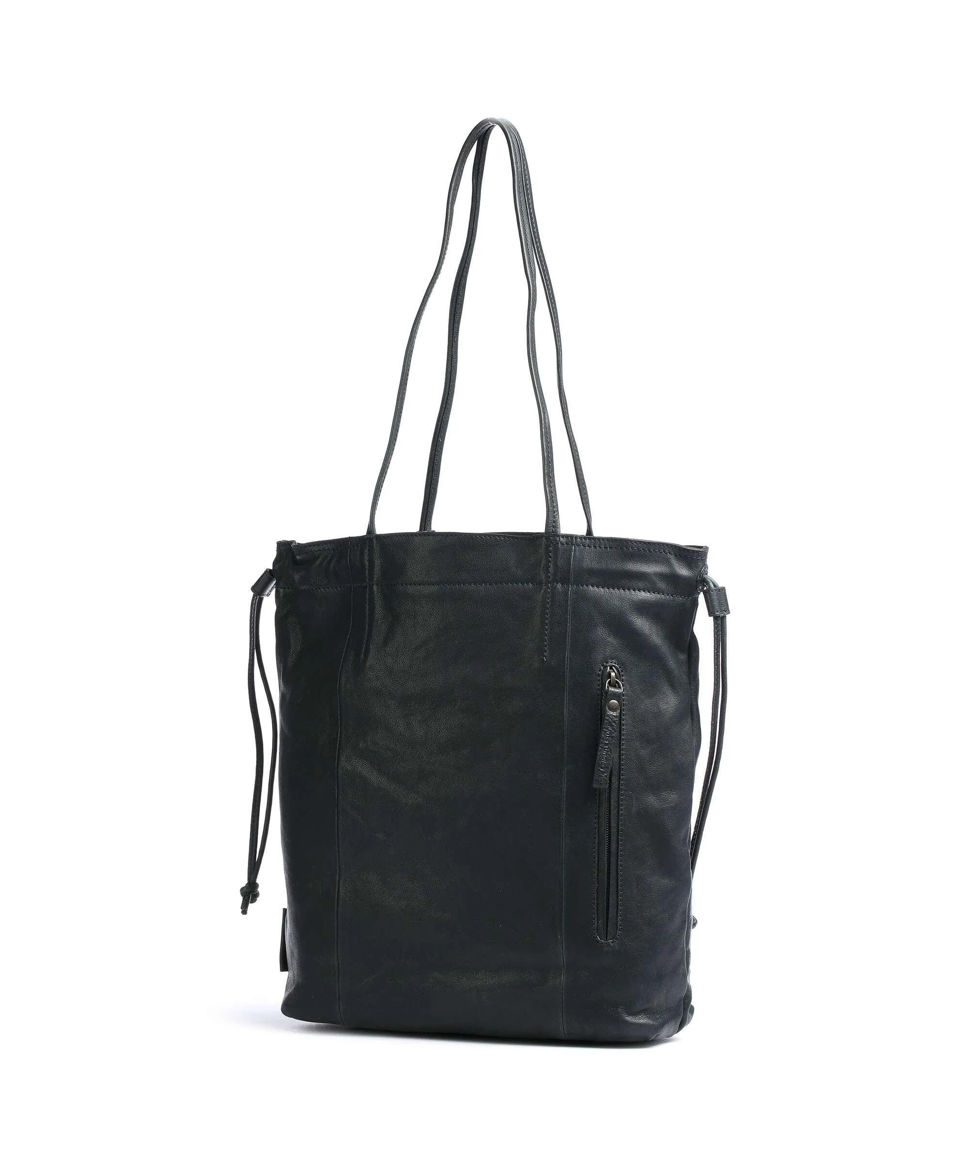  Aunts & Uncles Coffee Klatsch Madison Borsa a secchiello pelle di vacchetta grana verde scuro  