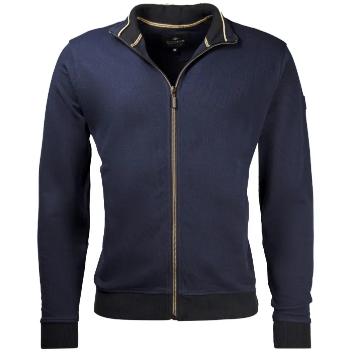 Baileys casual cardigan con zip in misto blu scuro
