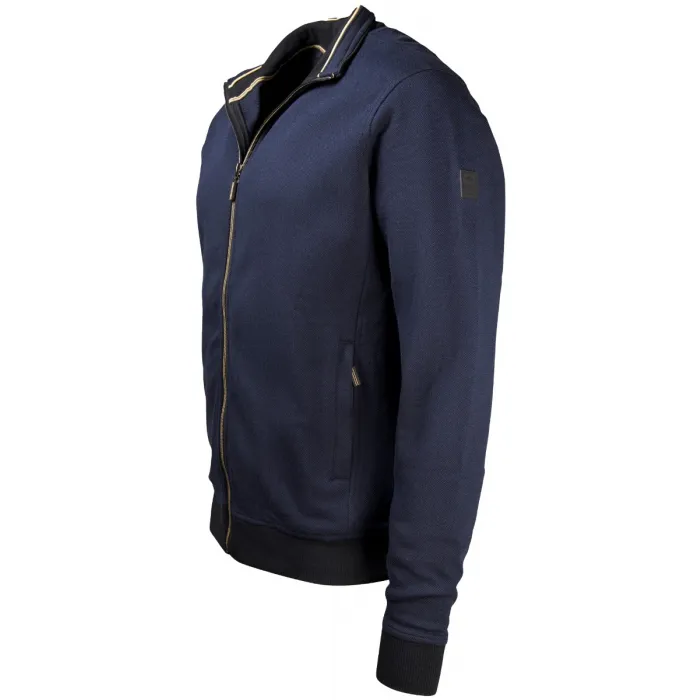 Baileys casual cardigan con zip in misto blu scuro