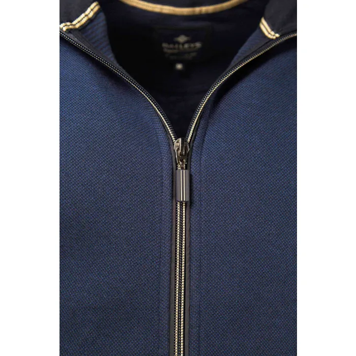 Baileys casual cardigan con zip in misto blu scuro