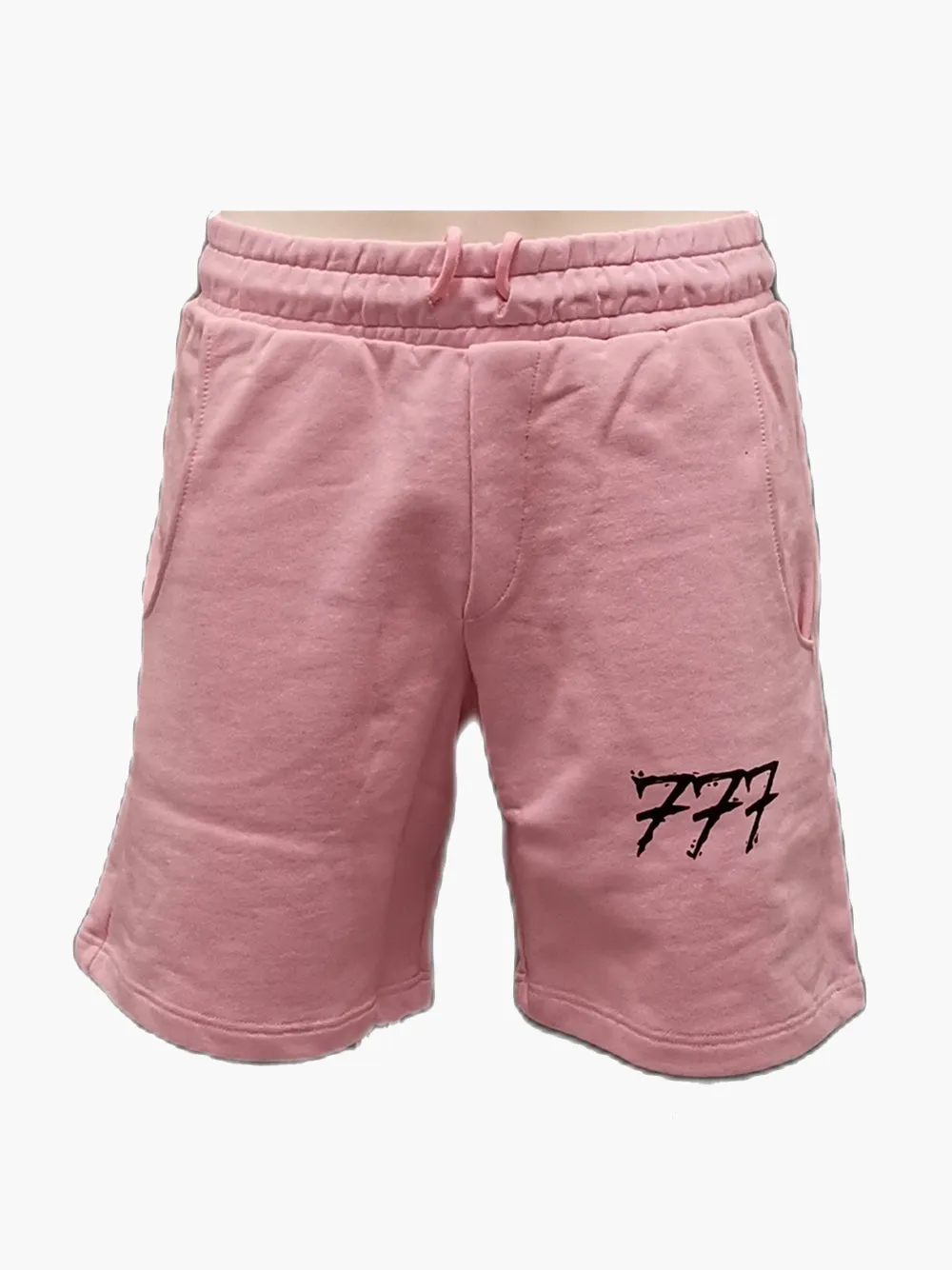Bermuda Triplo7 in felpa rosa basic art:TRSM135SBE