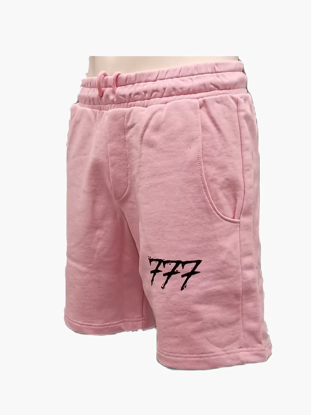 Bermuda Triplo7 in felpa rosa basic art:TRSM135SBE