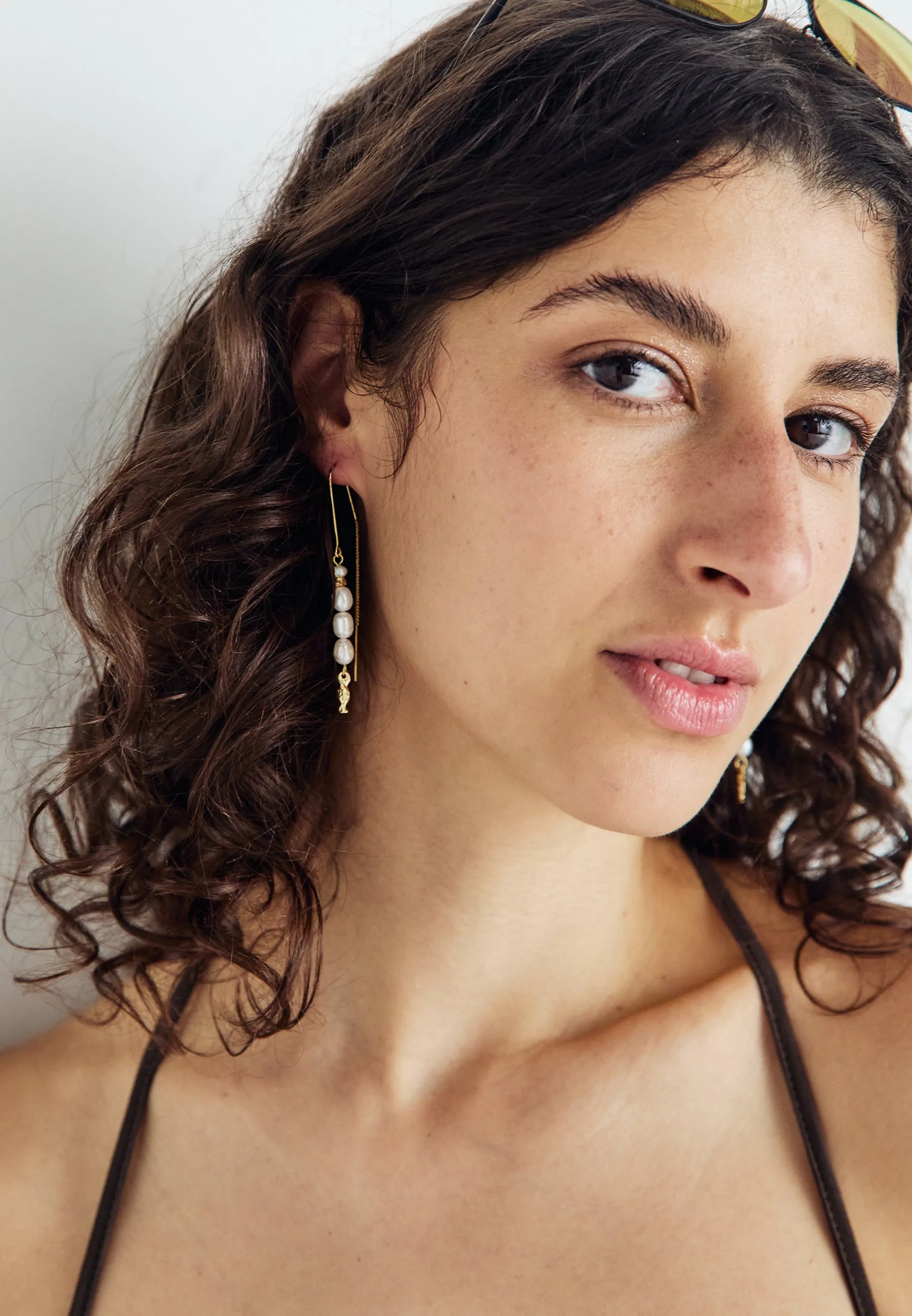 BERTHE DANGLE PEARL - Orecchini