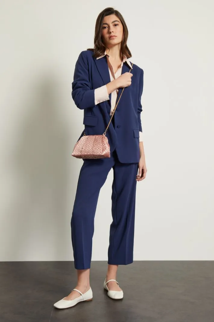 Blazer con bottoni rivestiti