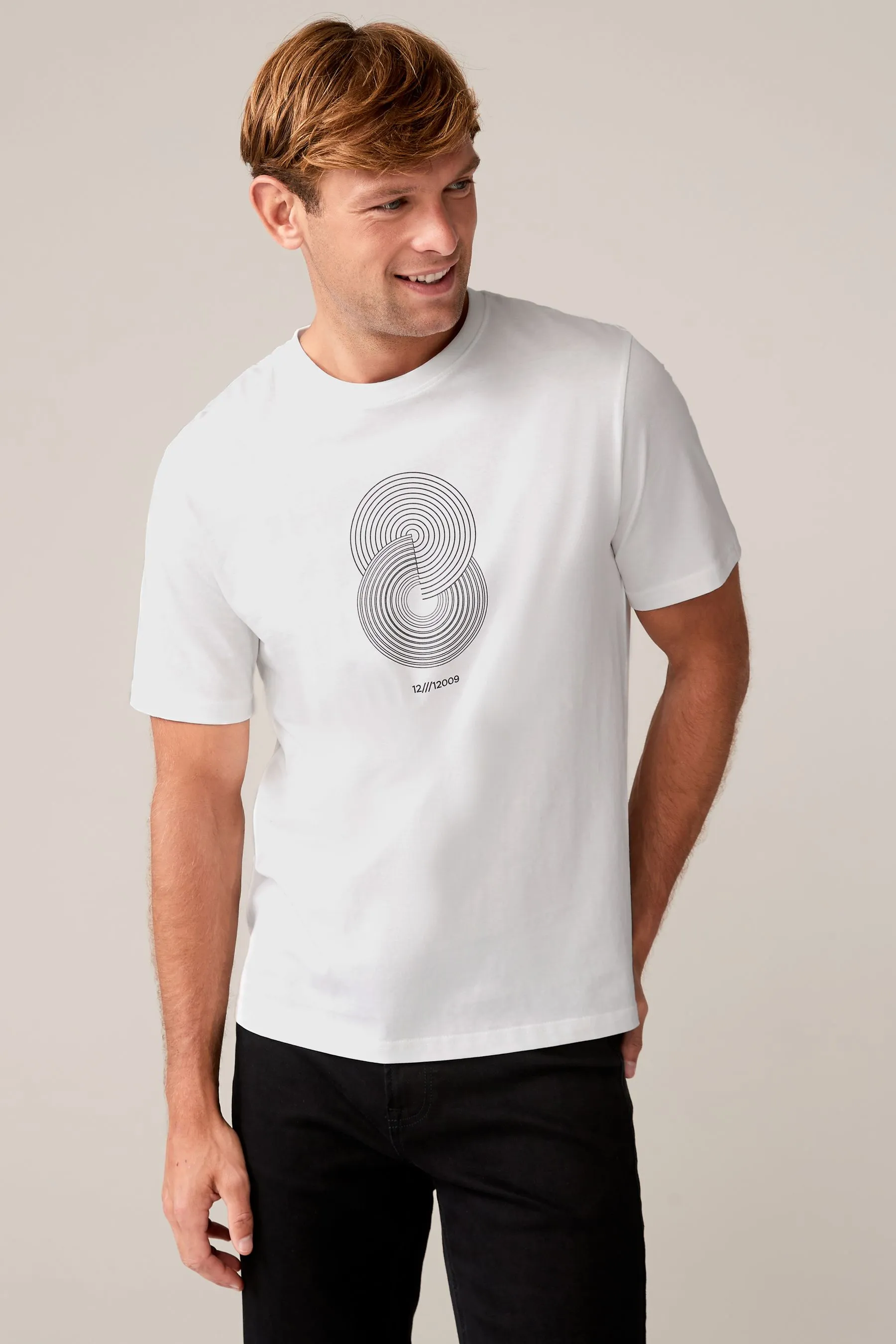 Blu/bianco/nero  - Confezione da 3 T-shirt eleganti con Stampa grafica
