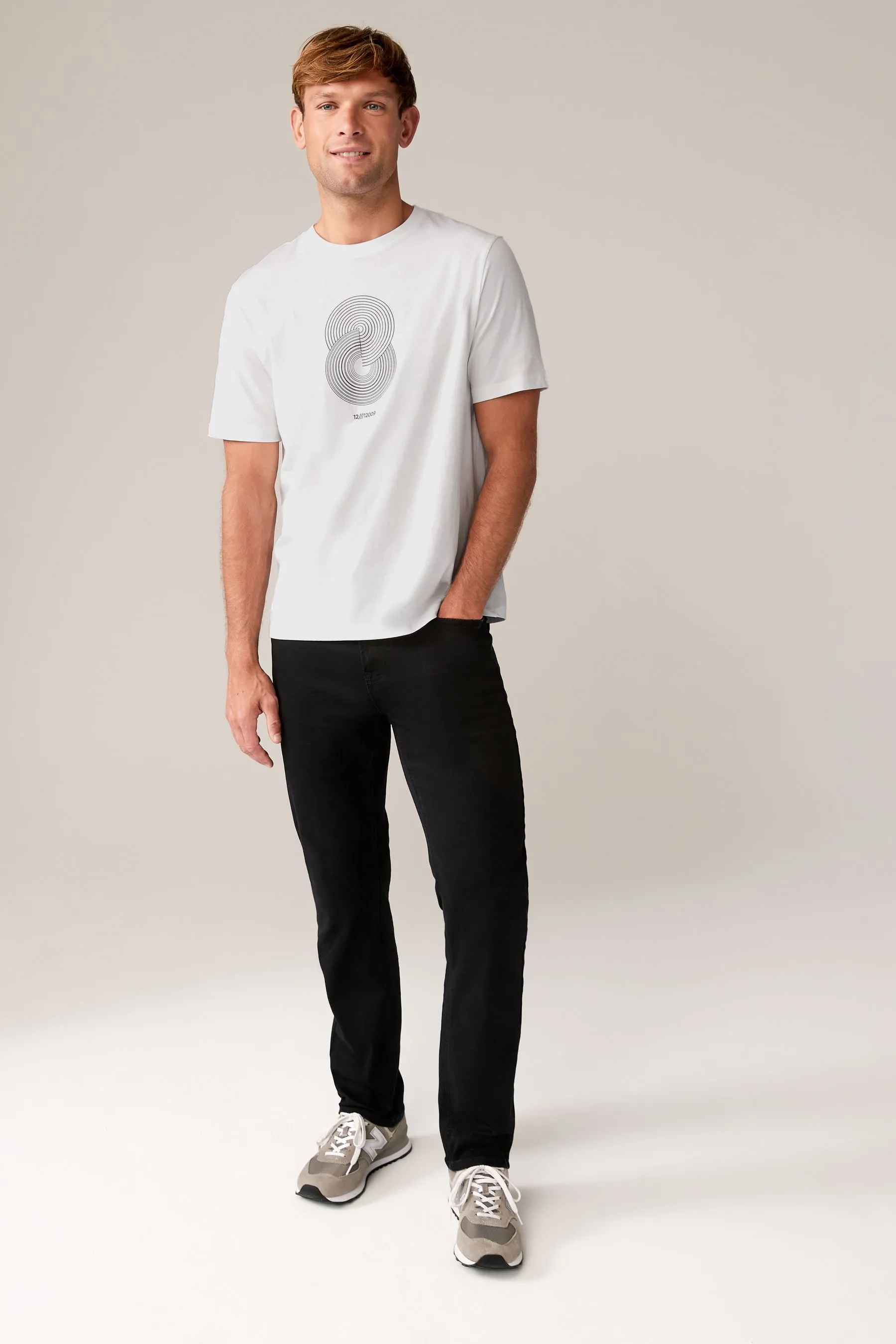 Blu/bianco/nero  - Confezione da 3 T-shirt eleganti con Stampa grafica