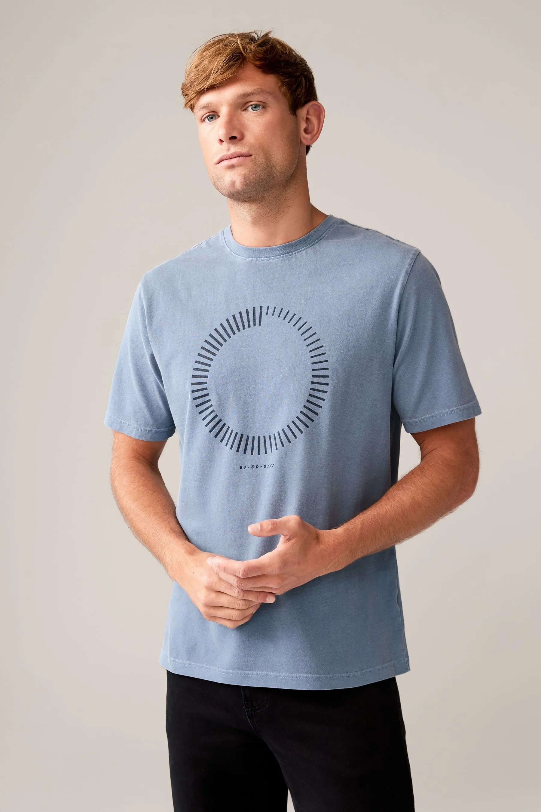 Blu/bianco/nero  - Confezione da 3 T-shirt eleganti con Stampa grafica