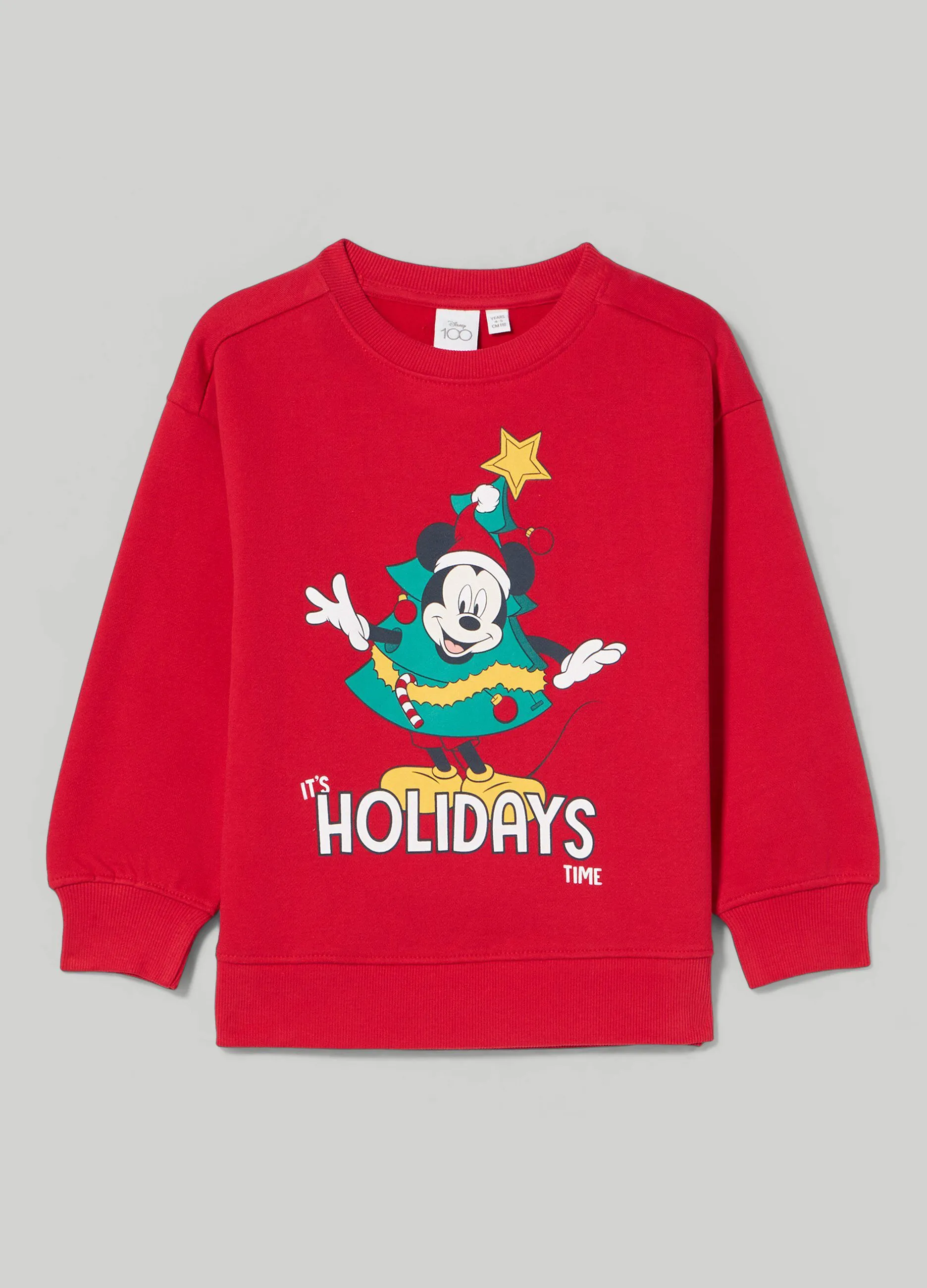 BLUKIDS  Felpa Disney natalizia in puro cotone bambino