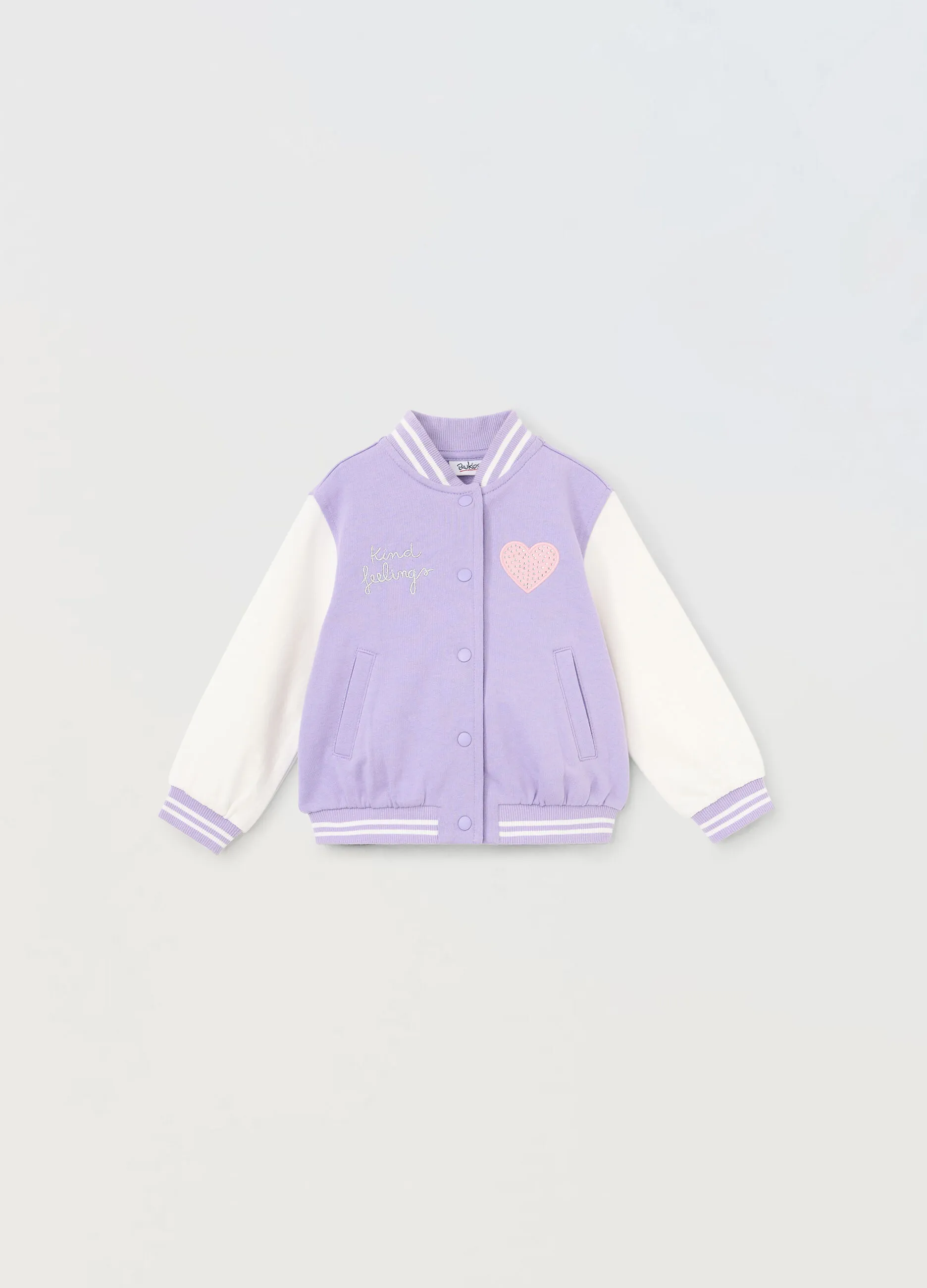 BLUKIDS  Felpa varsity in puro cotone neonata
