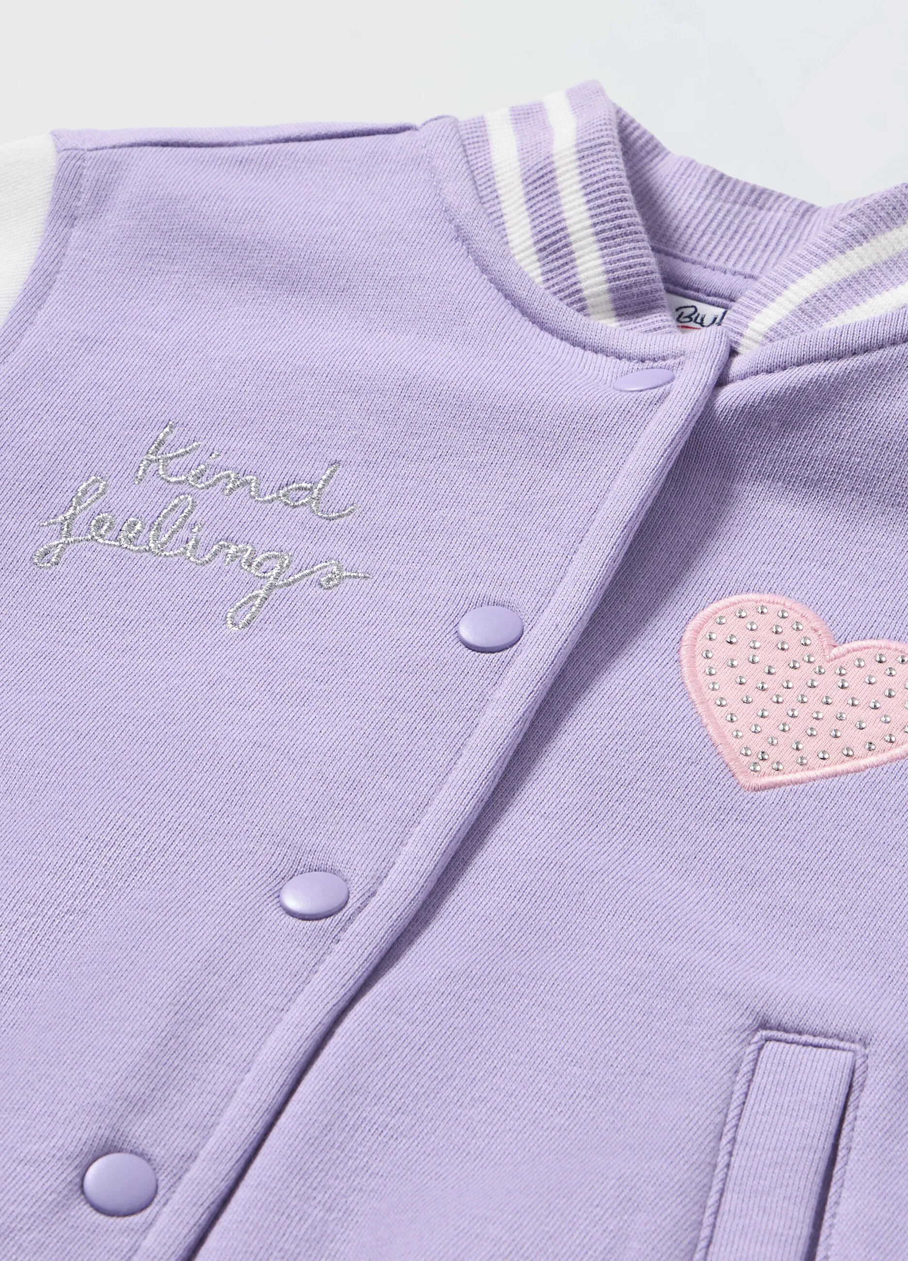 BLUKIDS  Felpa varsity in puro cotone neonata