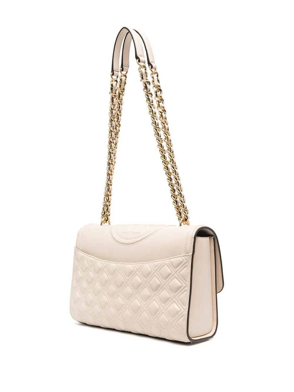 Borsa a spalla fleming in bianco di Tory Burch - donna