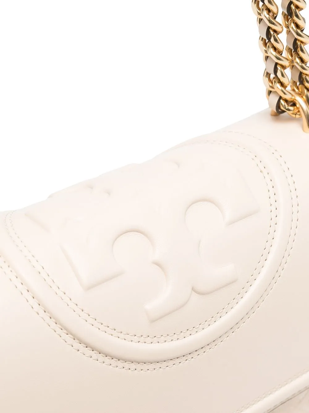 Borsa a spalla fleming in bianco di Tory Burch - donna