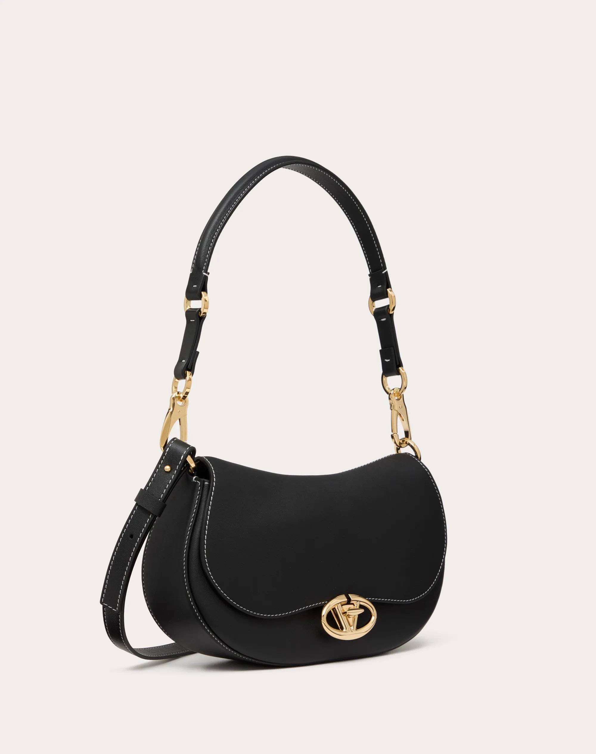 BORSA A SPALLA PICCOLA VALENTINO GARAVANI OHVAL IN VITELLO NAPPATO