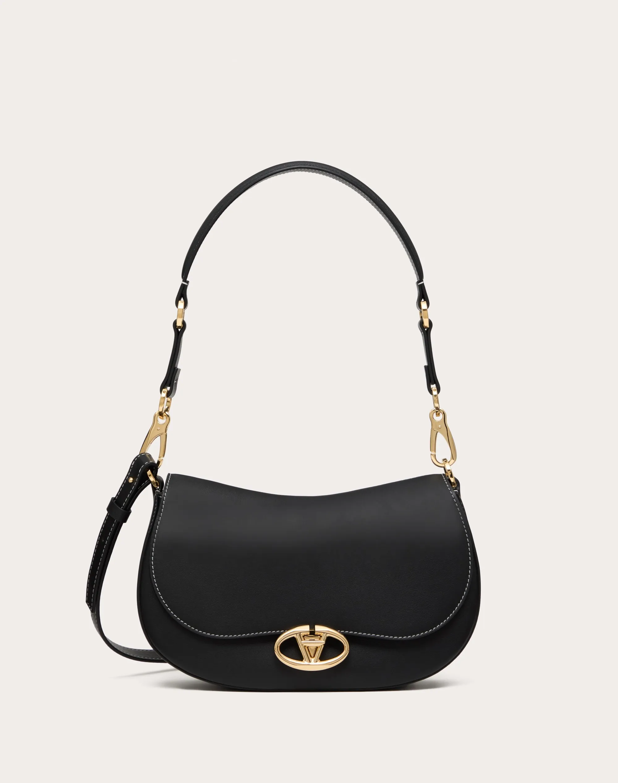 BORSA A SPALLA PICCOLA VALENTINO GARAVANI OHVAL IN VITELLO NAPPATO