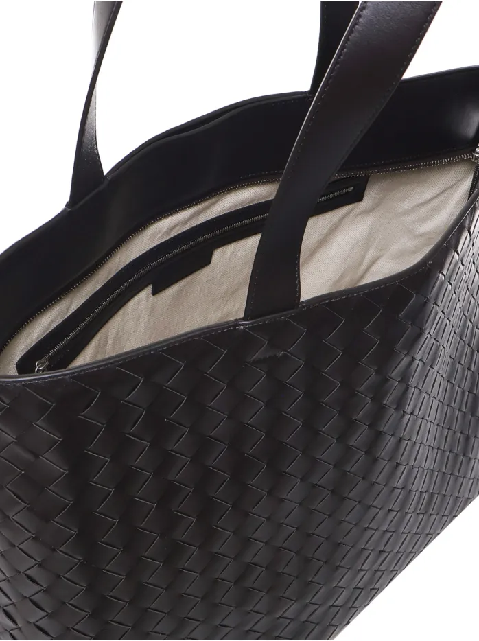BORSA TOTE GRANDE CON CERNIERA INTRECCIATA