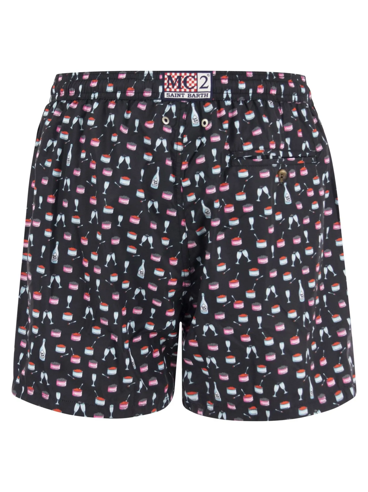 Boxer mare in tessuto leggero con stampa