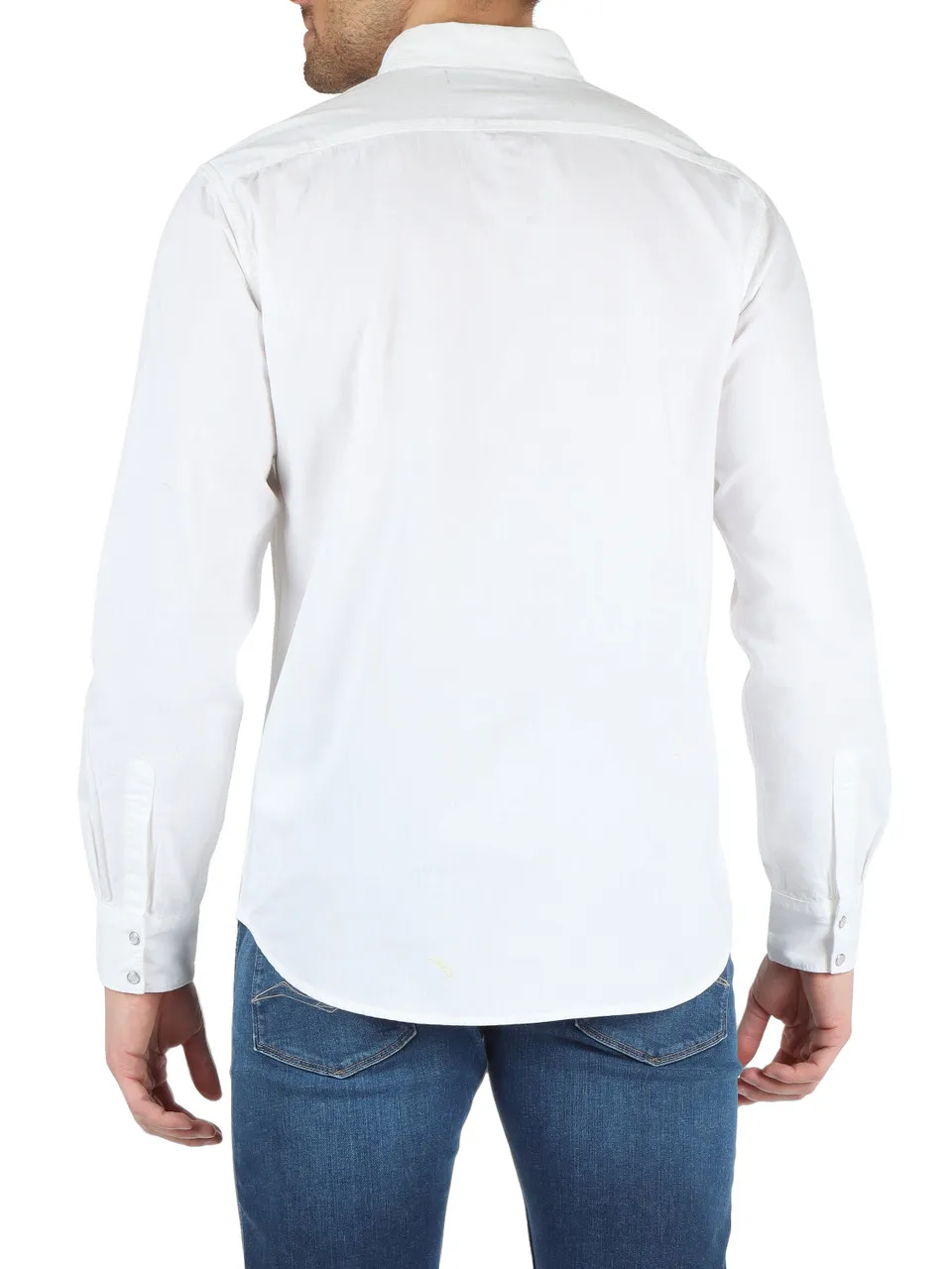 Camicia in cotone con placca logo