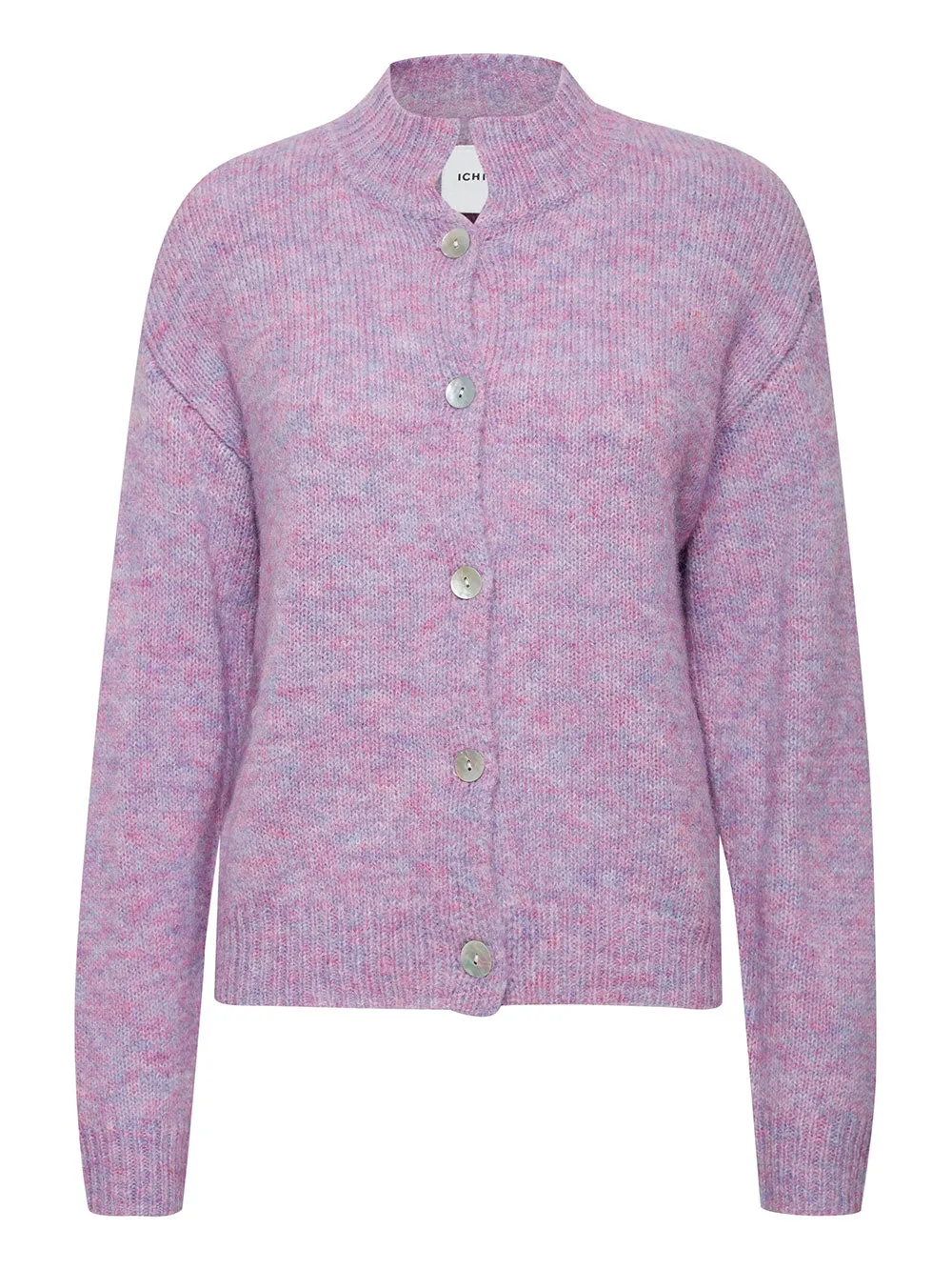 Cardigan Donna Lilla mezzo collo