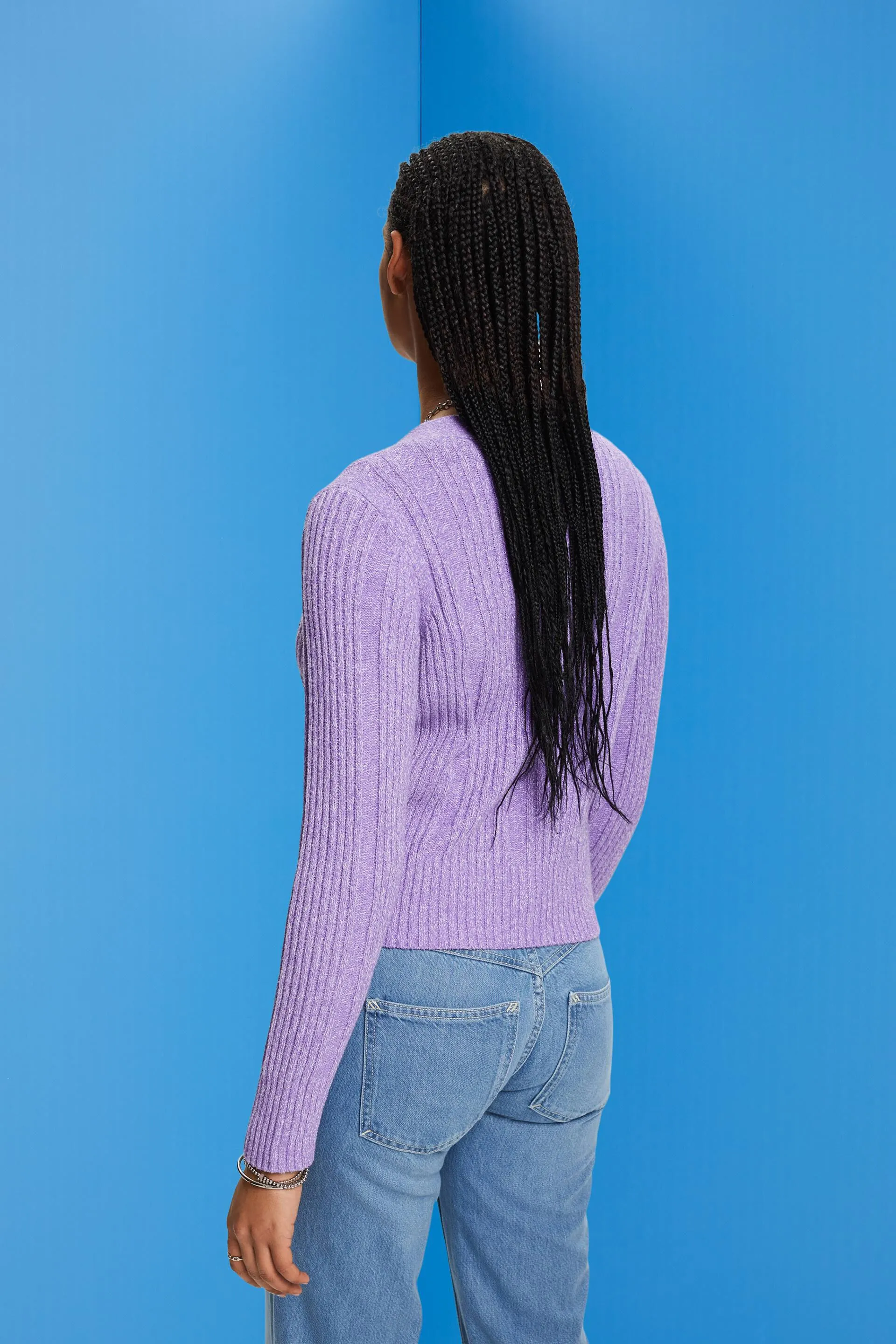 Cardigan in cotone a coste