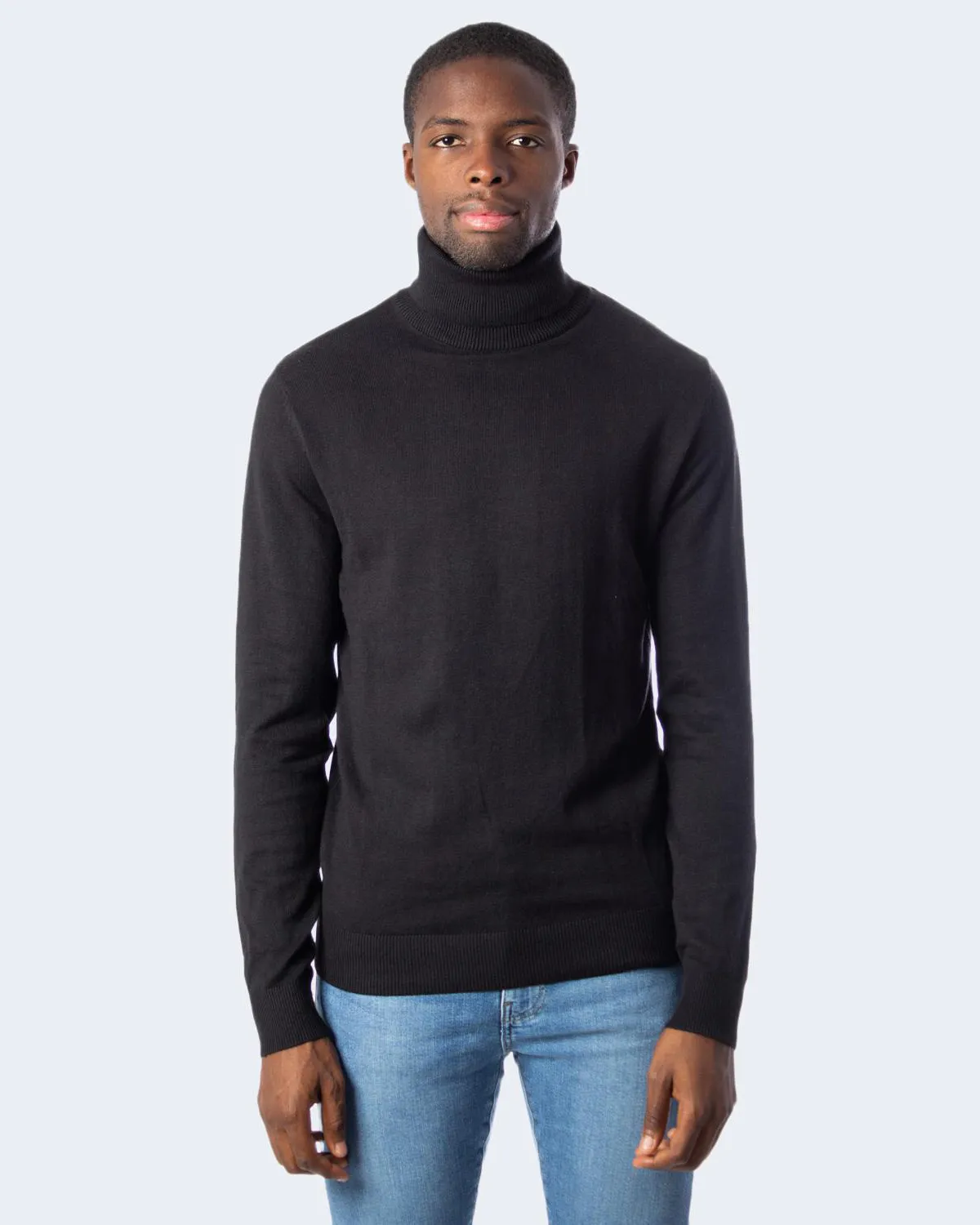 Dolcevita Jack Jones JJEEMIL KNIT ROLL NECK NOOS Nero