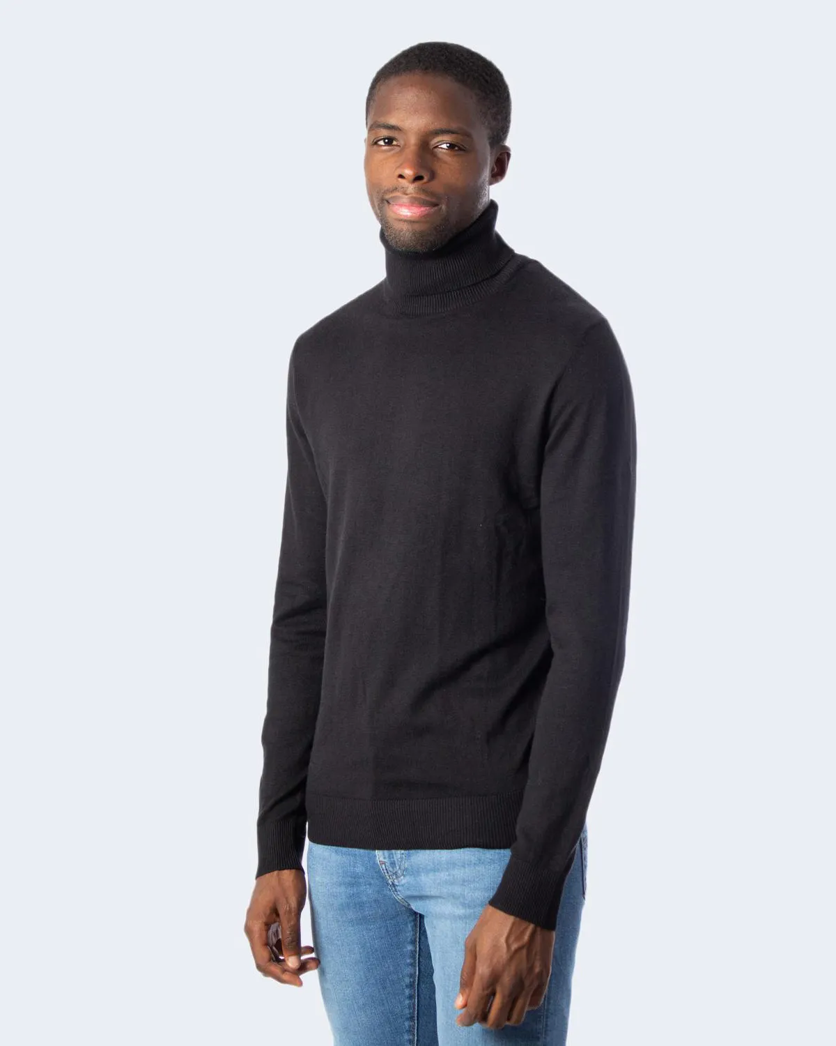 Dolcevita Jack Jones JJEEMIL KNIT ROLL NECK NOOS Nero