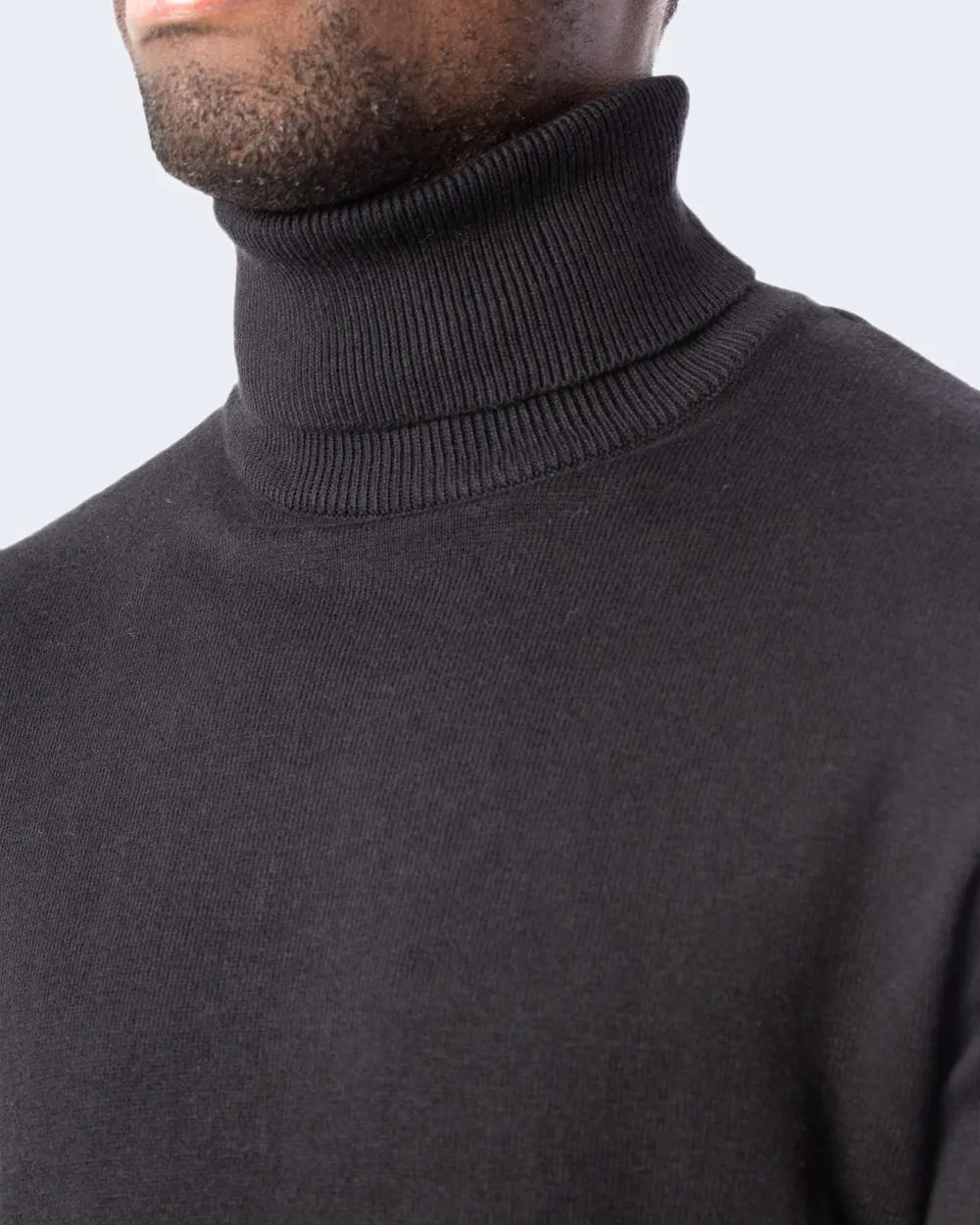 Dolcevita Jack Jones JJEEMIL KNIT ROLL NECK NOOS Nero