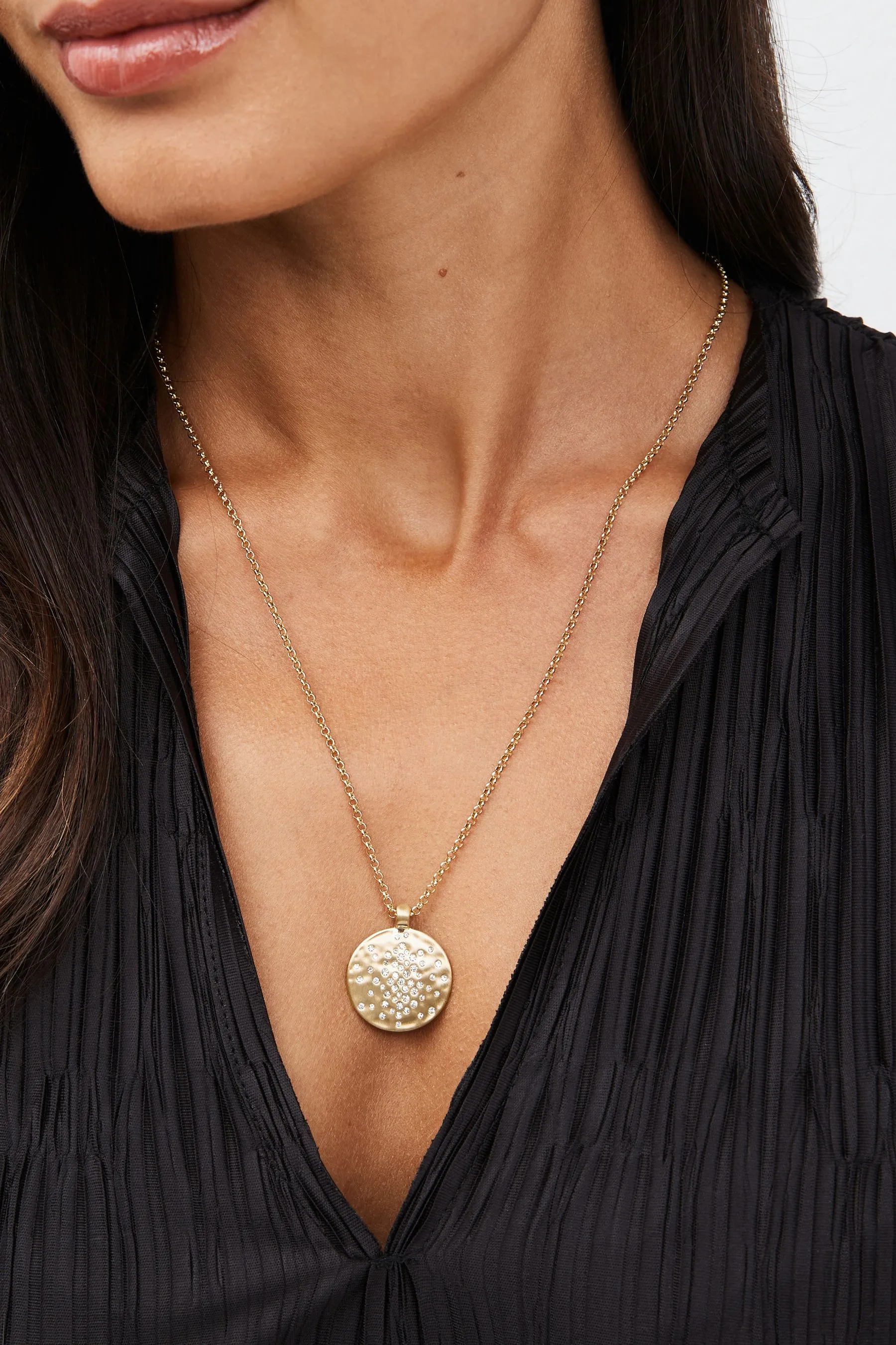 Dorato  - Collana con dischi luccicanti