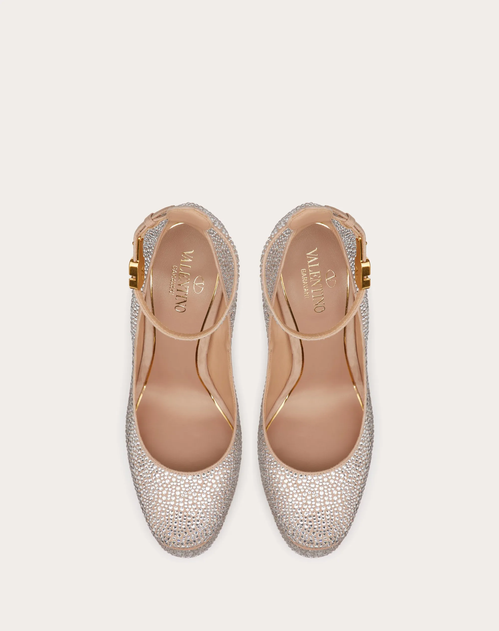 DÉCOLLETÉ CON PLATEAU VALENTINO GARAVANI TAN-GO CON CRISTALLI 155MM