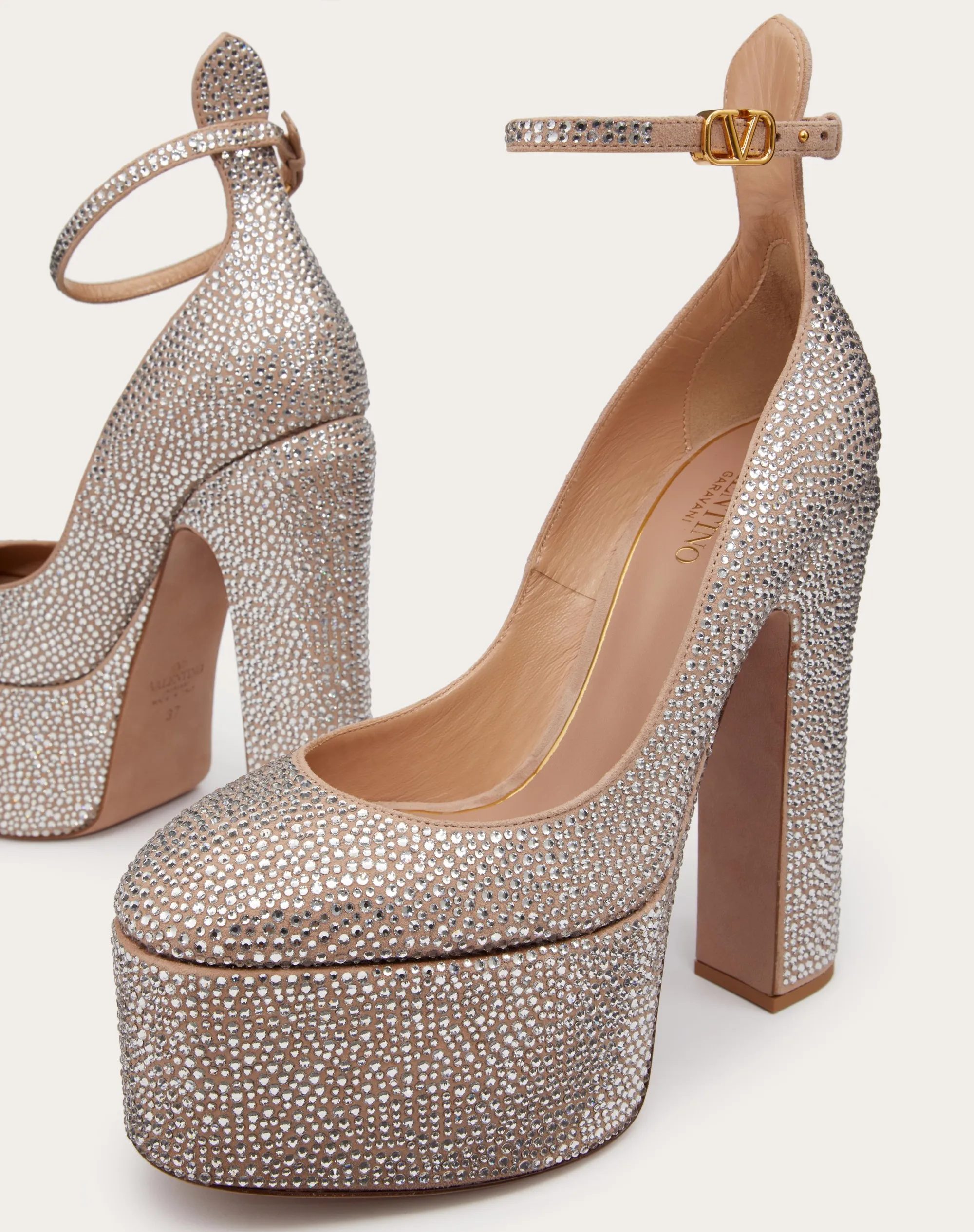 DÉCOLLETÉ CON PLATEAU VALENTINO GARAVANI TAN-GO CON CRISTALLI 155MM