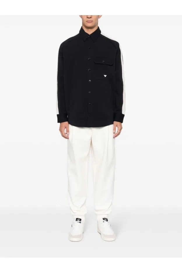 Emporio Armani Giacca-camicia con ricamo