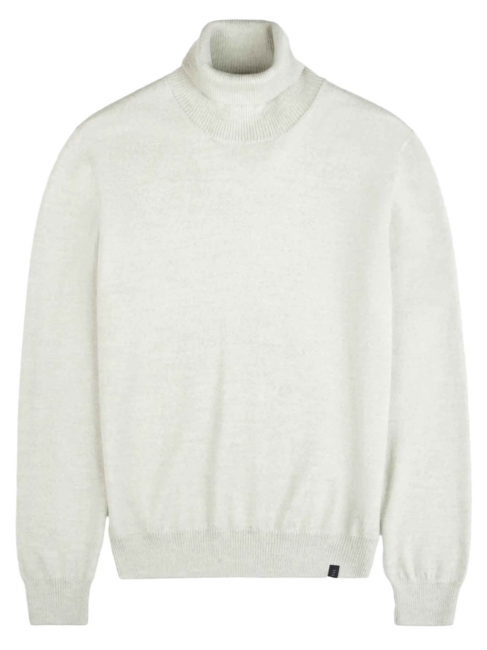 FAY Abbigliamento,Maglieria Dolcevita in maglia di lana rasata panna 