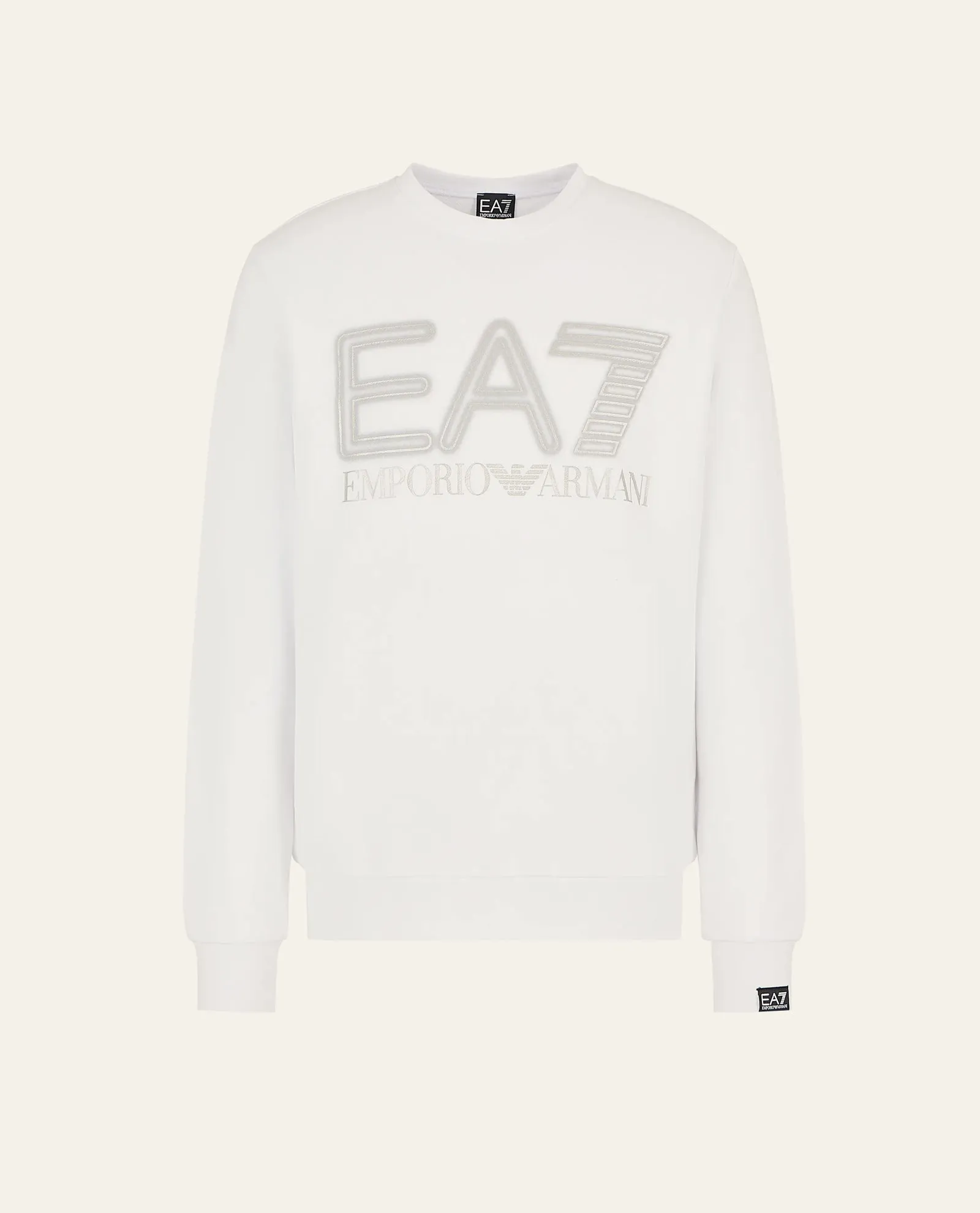 Felpa EA7 in girocollo con Logo Series in cotone