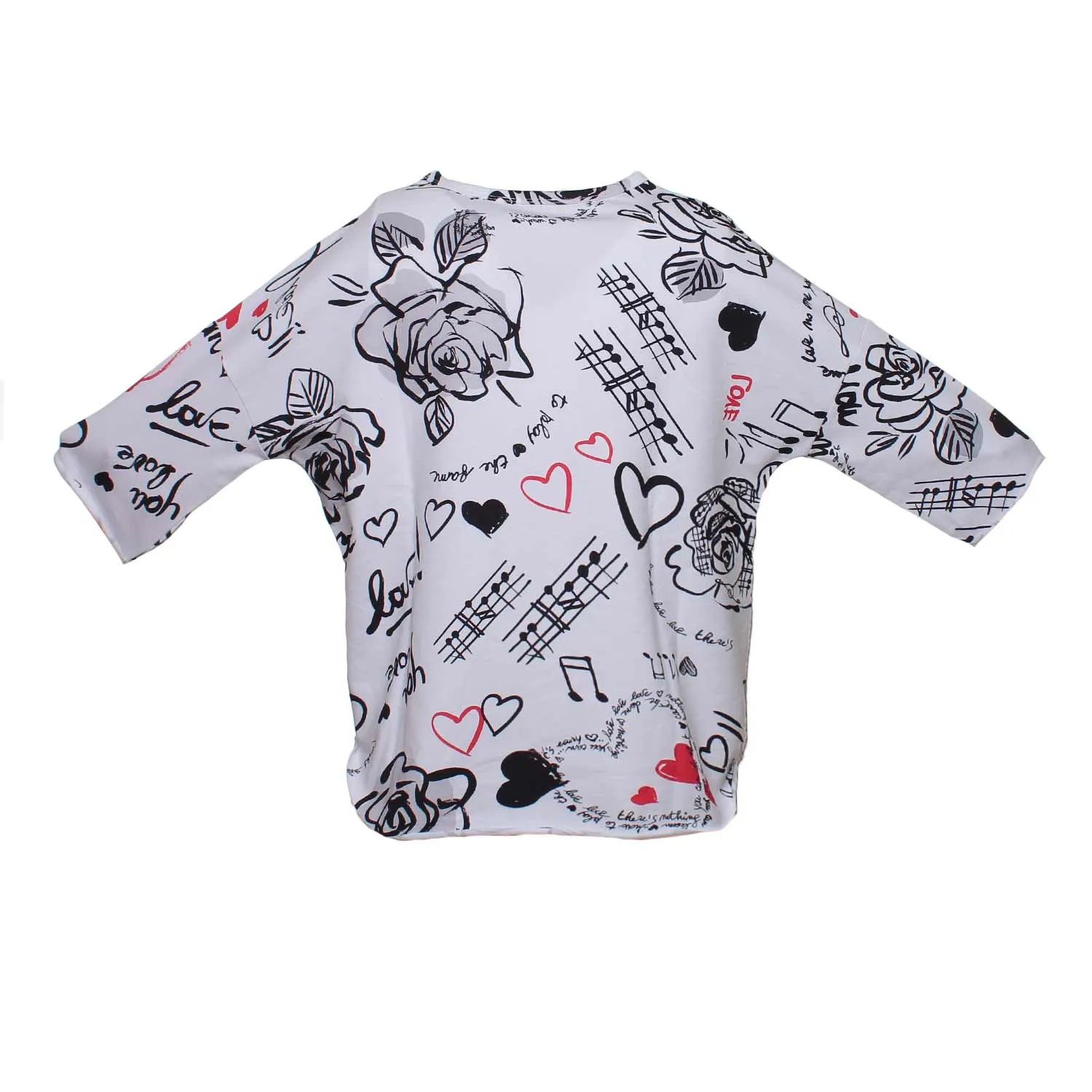 Felpa Girl Bianca Con Stampe