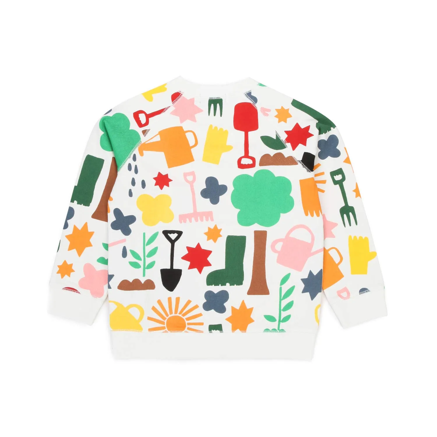 Felpa Unisex Bianca Con Stampe Garden Bambino
