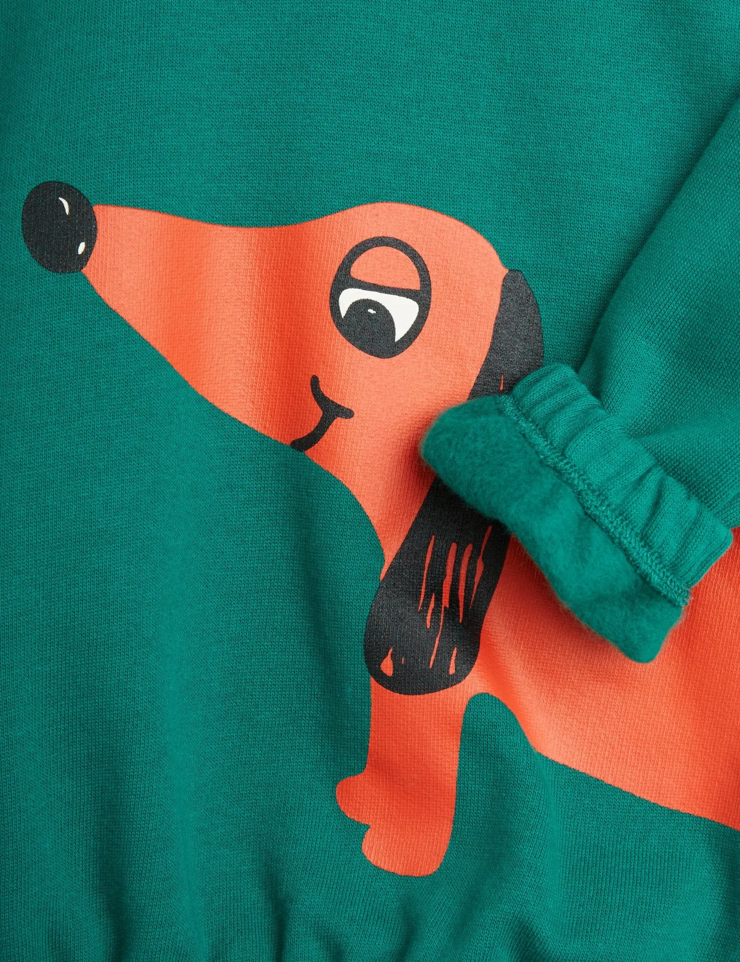 Felpa verde con stampa per neonati e bambini