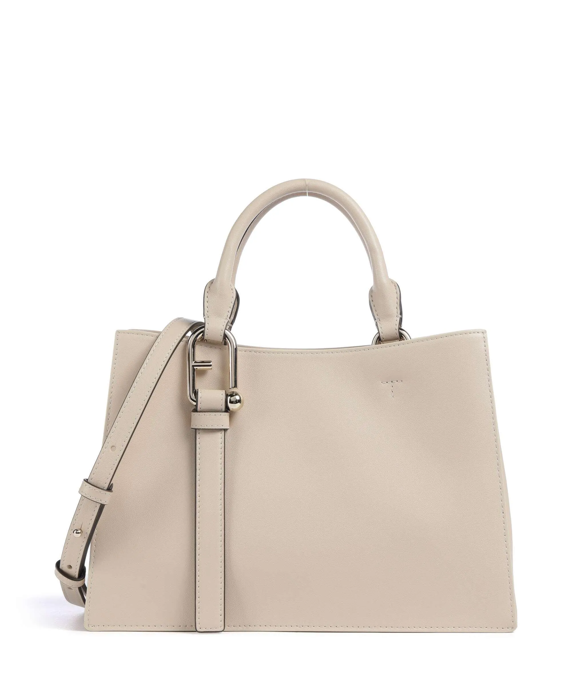  Furla Nuvola M Borsa a mano pelle a grana fine beige  