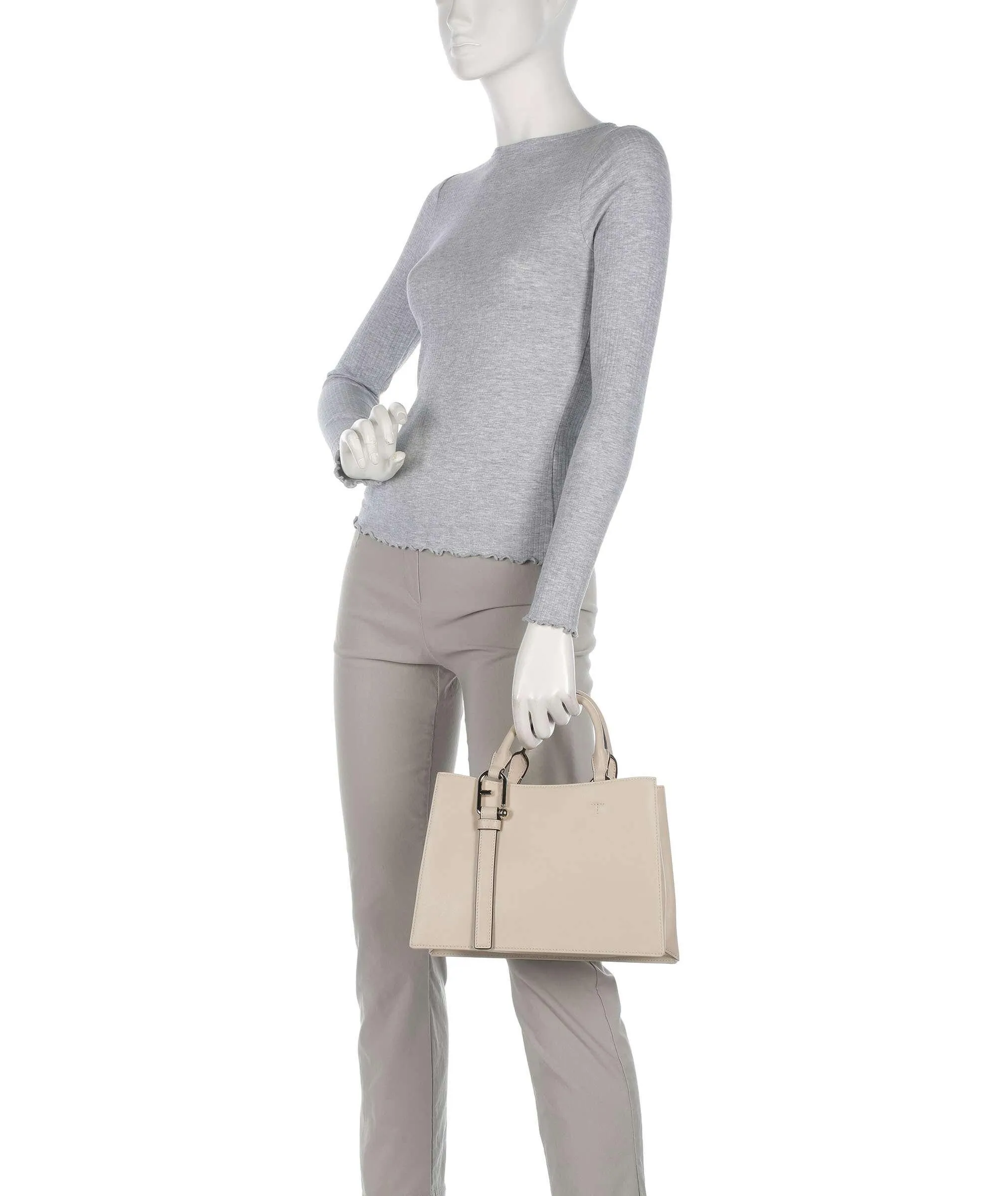  Furla Nuvola M Borsa a mano pelle a grana fine beige  