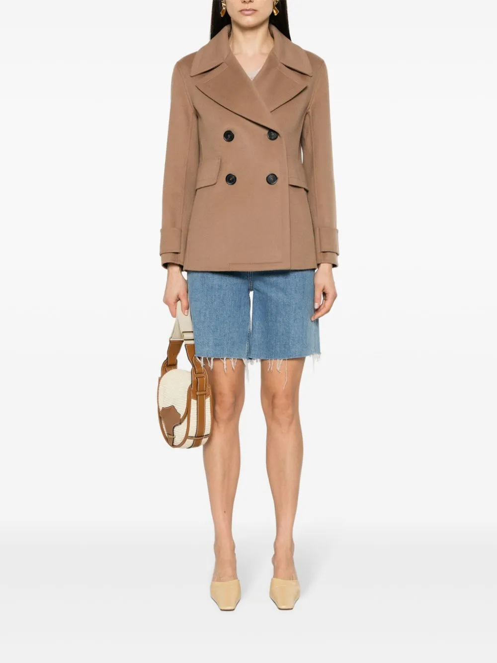 Giacca corta cloe in beige - donna