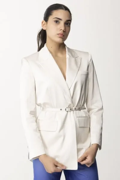 Giacca in satin con cintura TINTA ROSA