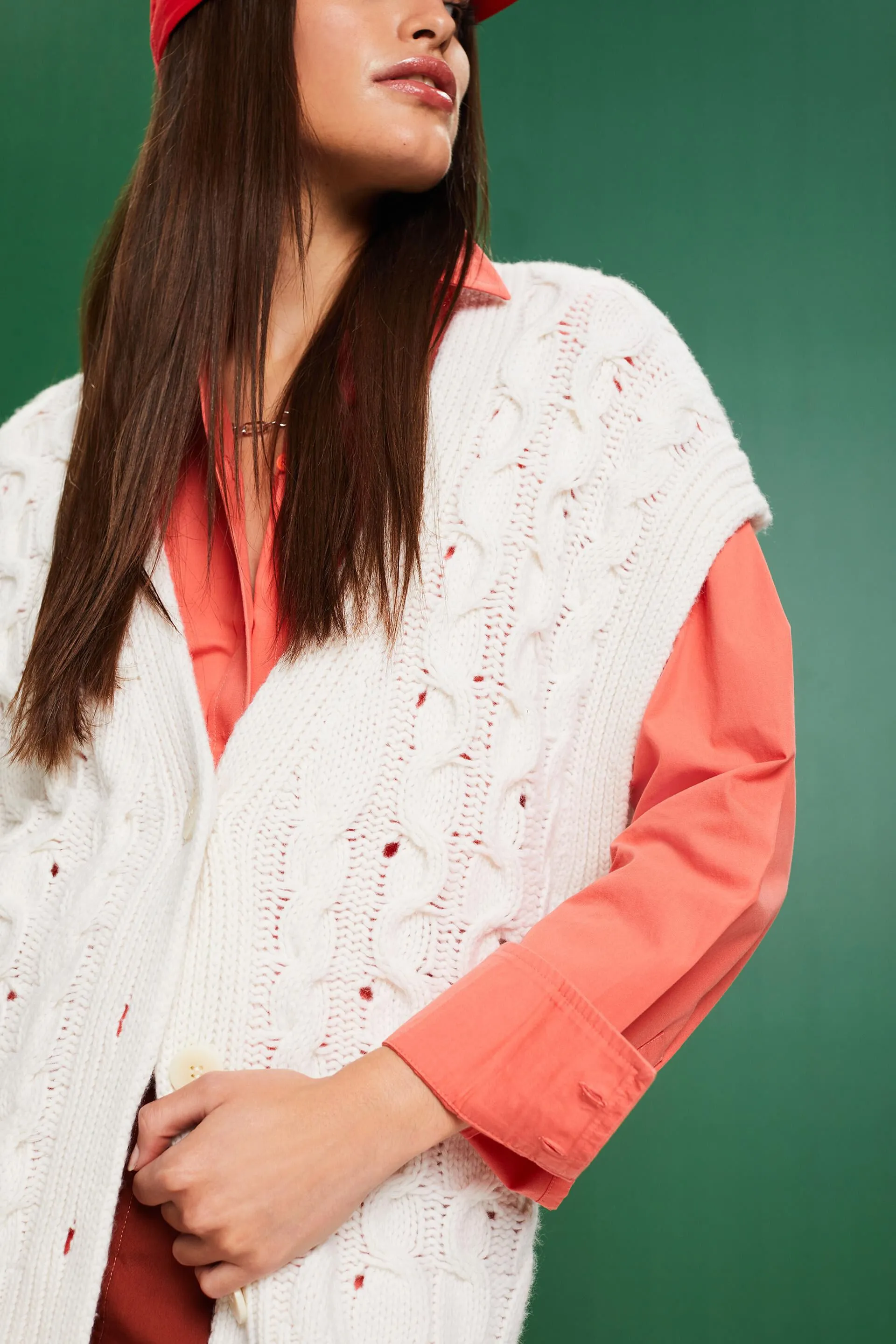 Gilet in misto lana e cashmere