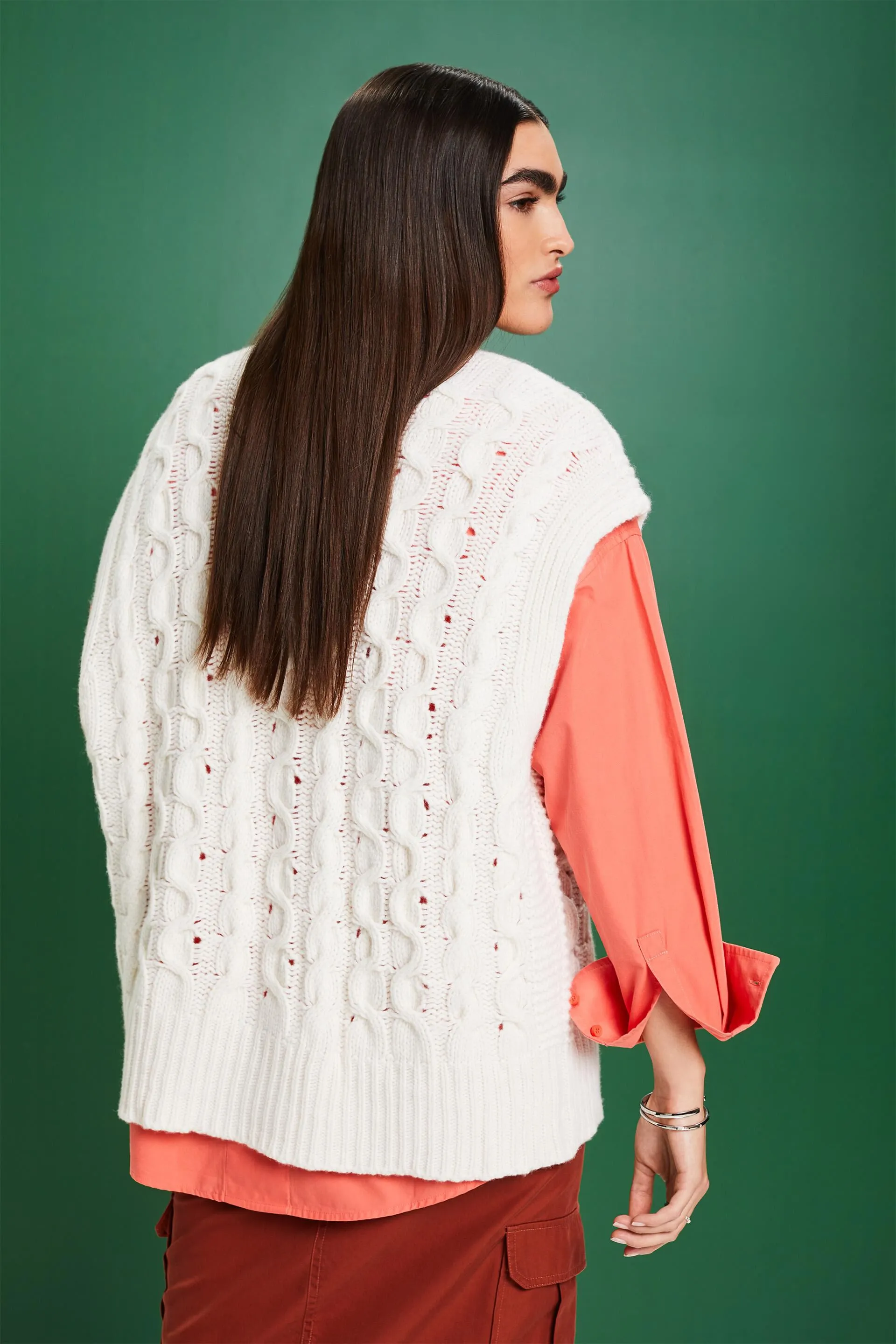 Gilet in misto lana e cashmere