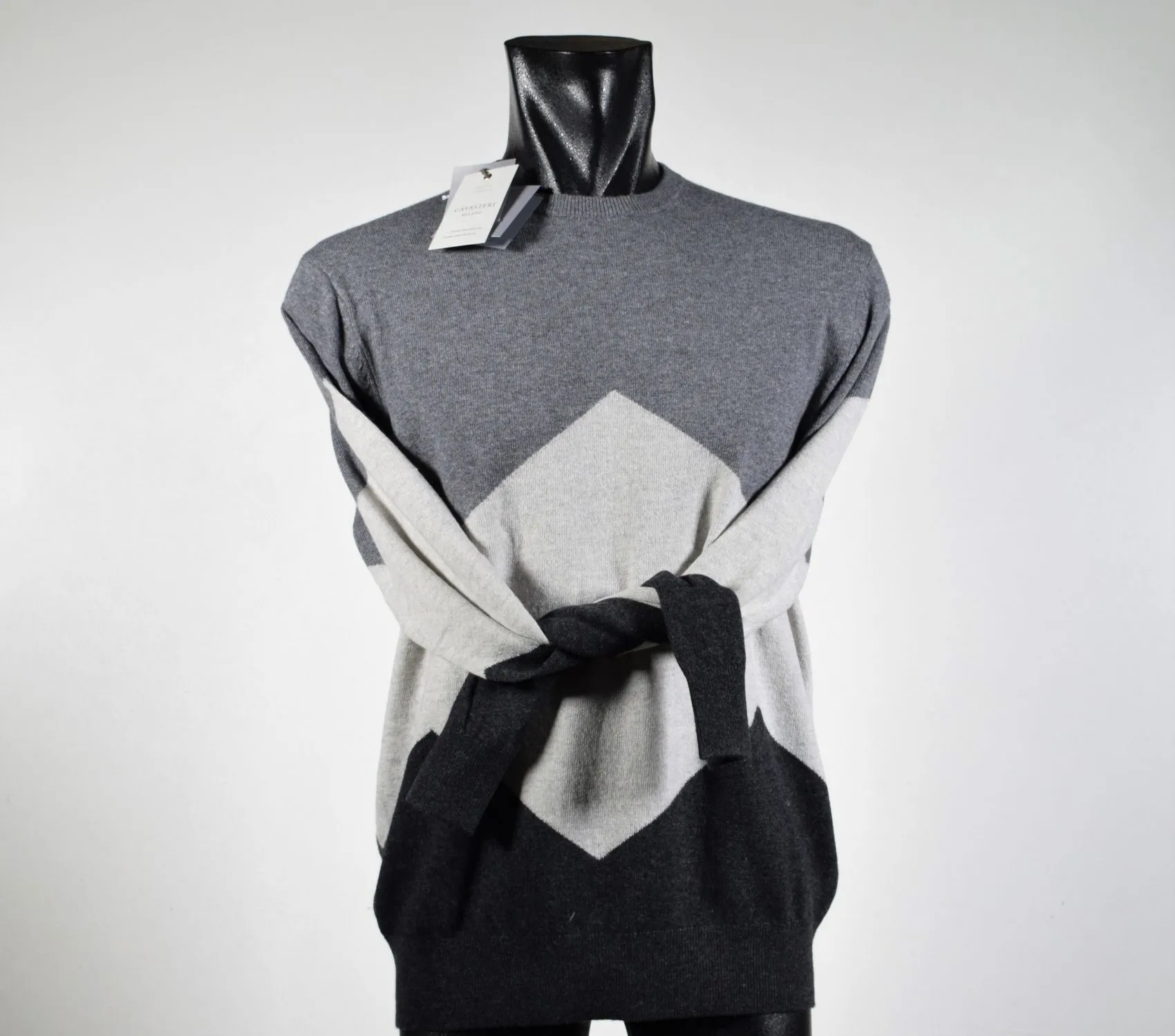 Girocollo cavaileri milano in lana merinos e cashmere