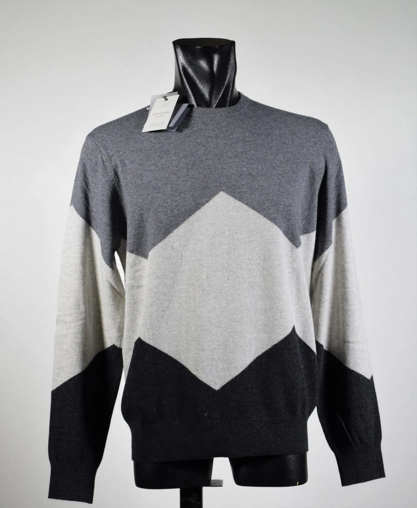 Girocollo cavaileri milano in lana merinos e cashmere